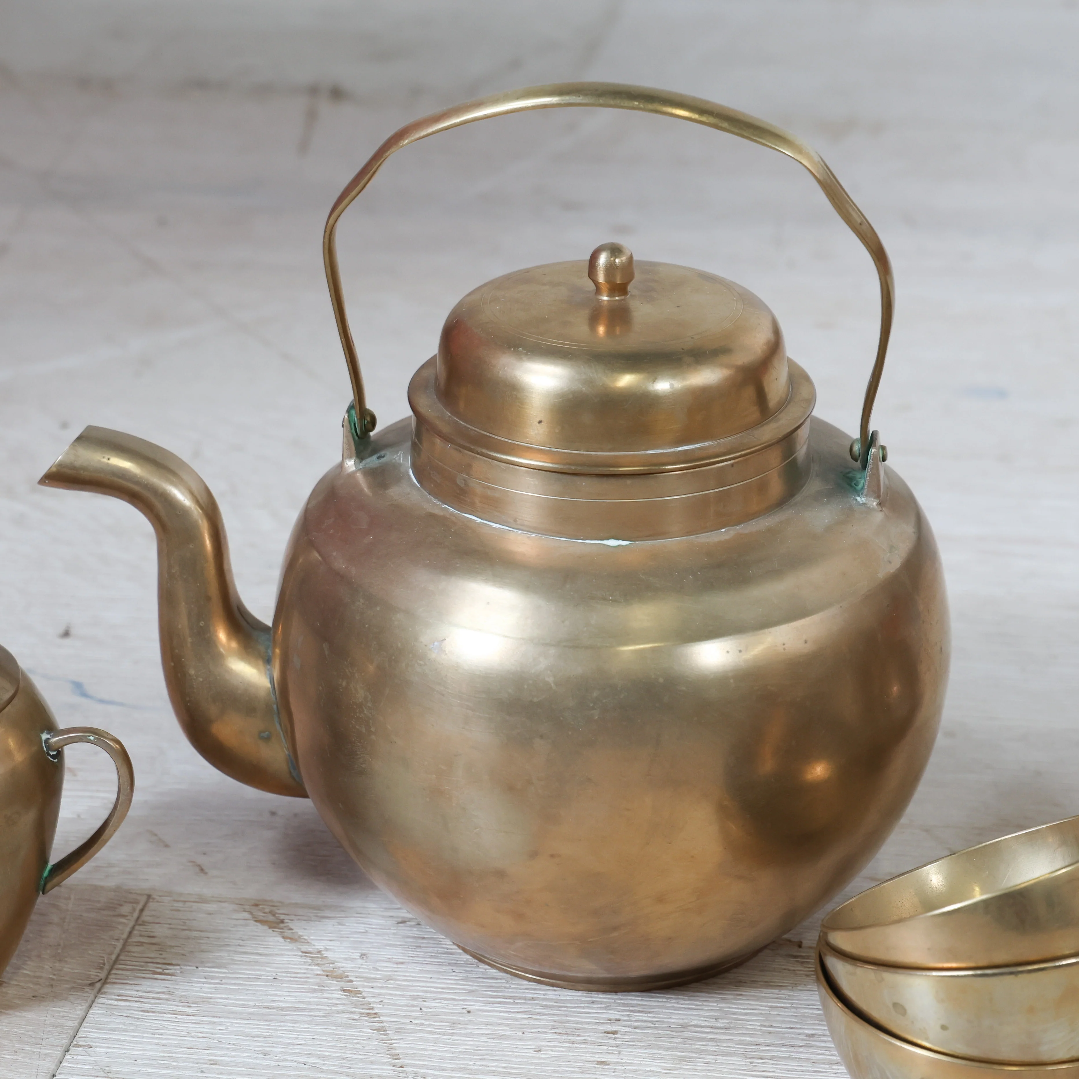 9 Piece Brass Tea Set - Image 4