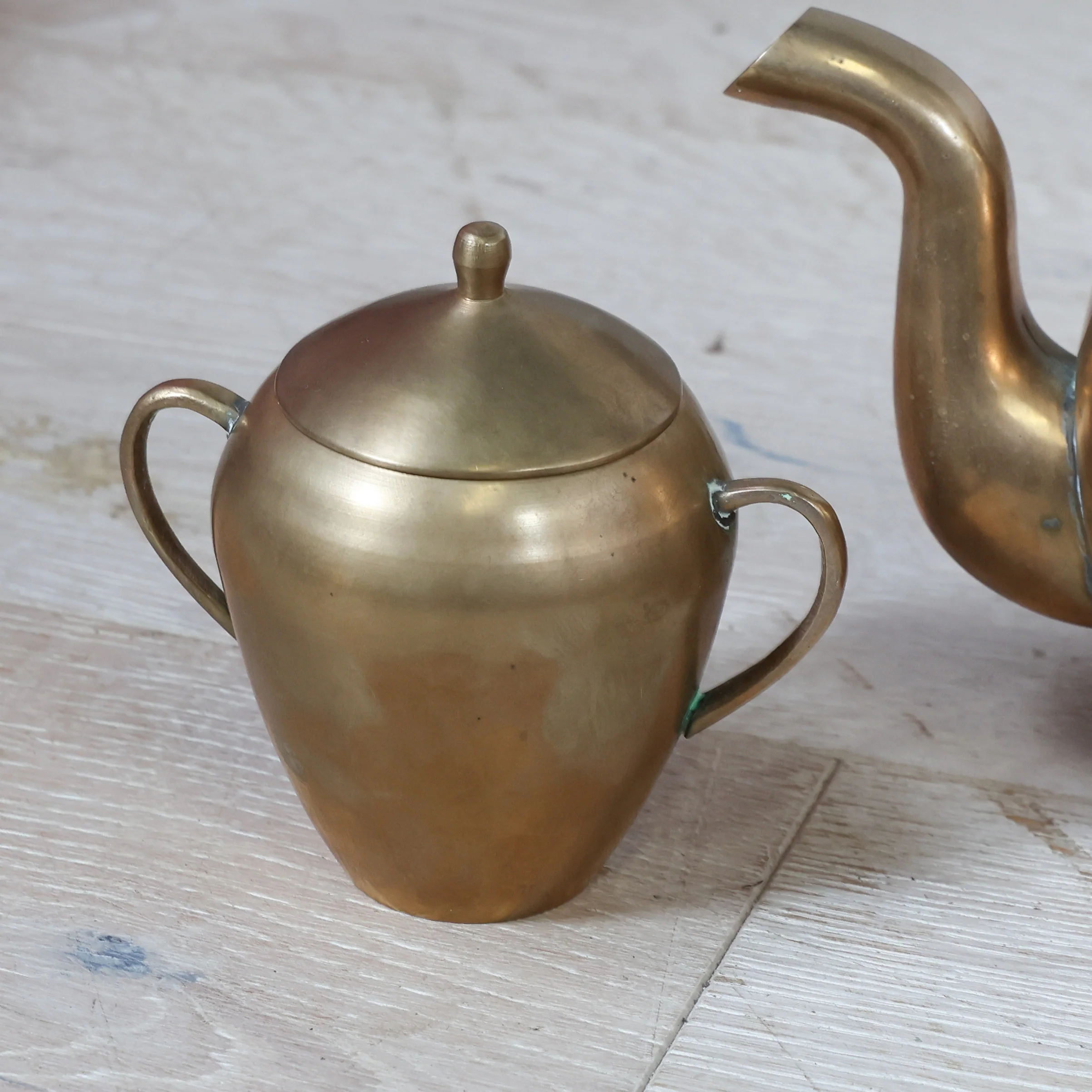 9 Piece Brass Tea Set - Image 5