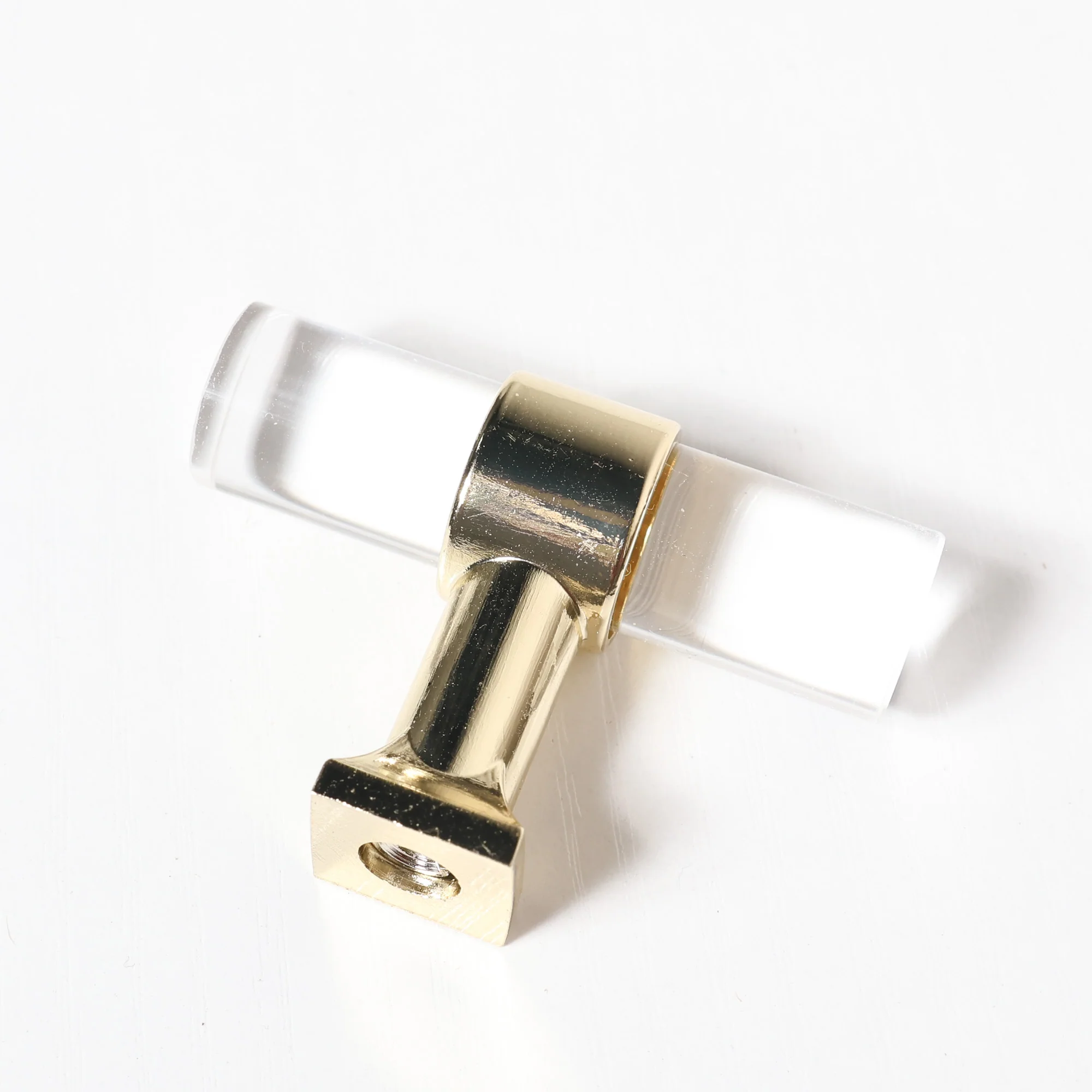 Acrylic & Brass Knob Gold - Image 4