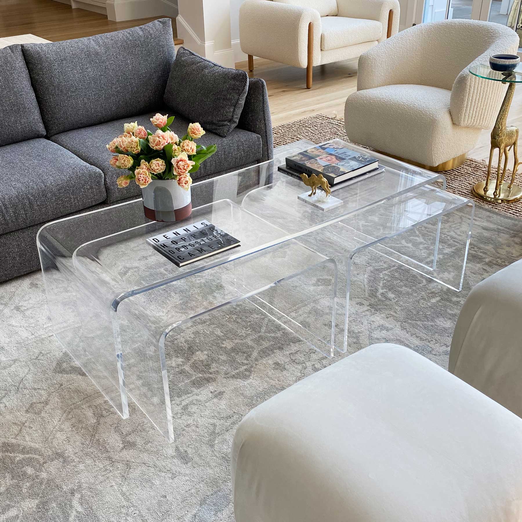 Aria Waterfall Nesting Coffee Table - Image 9