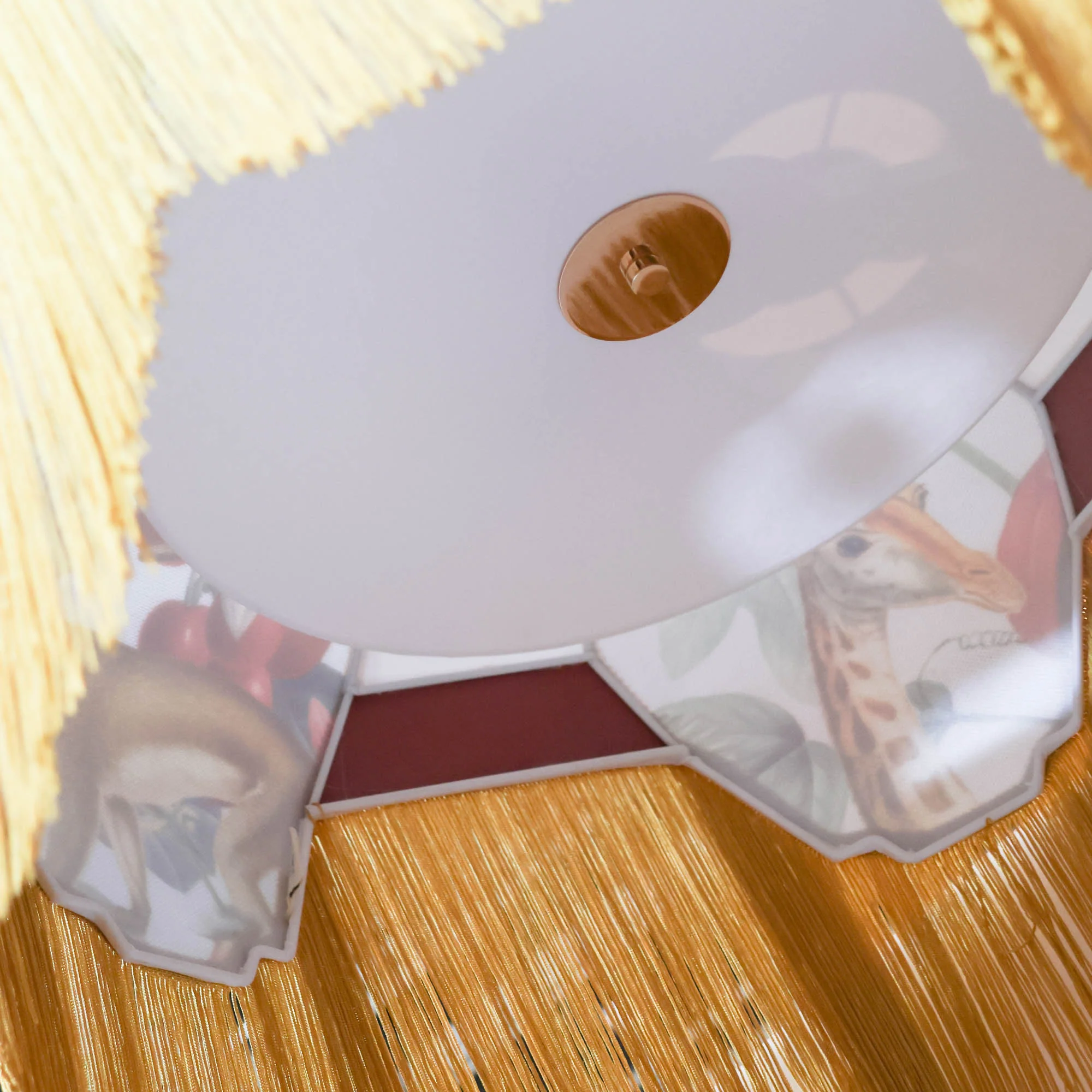 Animal Print Fringe Chandelier - Image 4