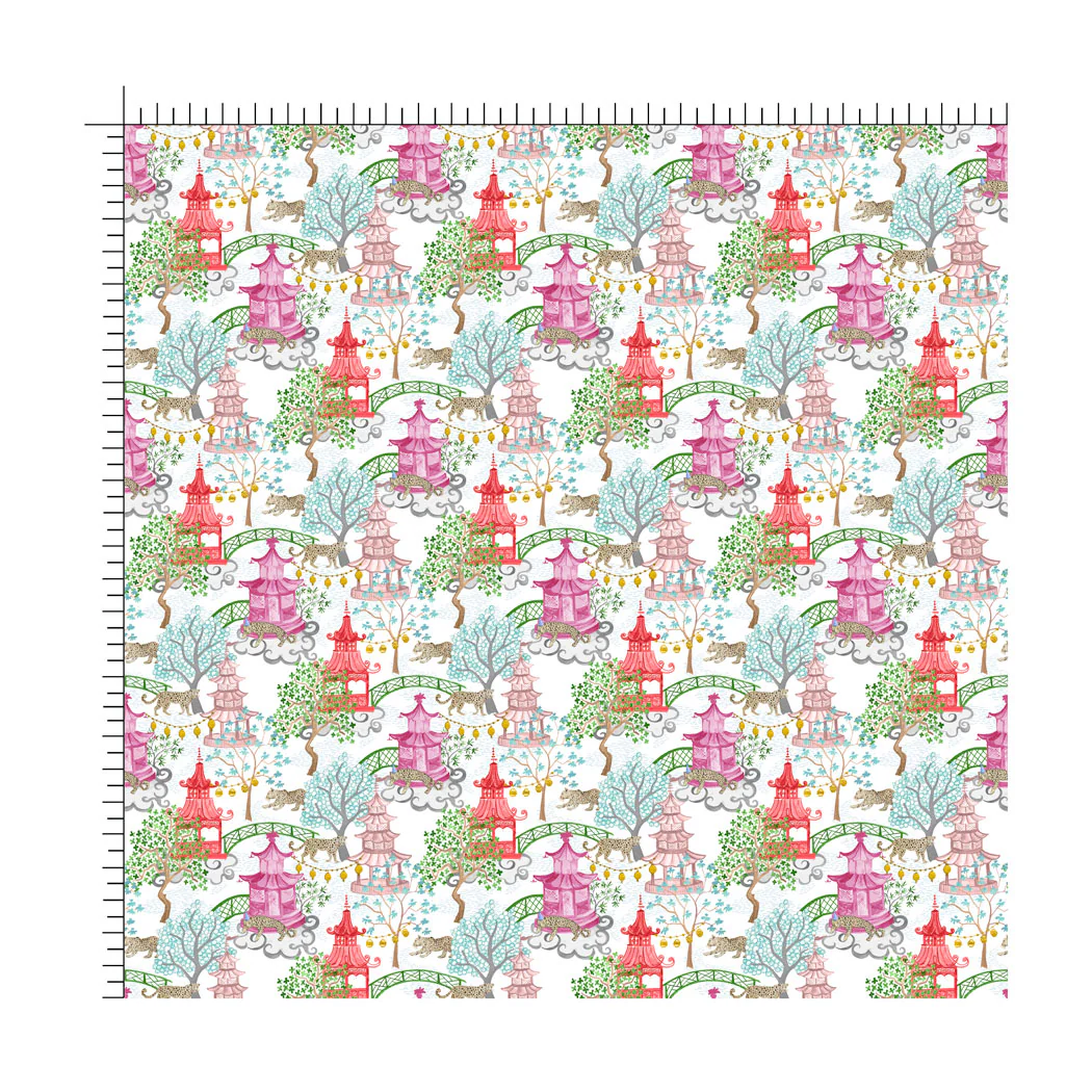Anita Party Leopards in Pagoda Forest Fabric - Image 2