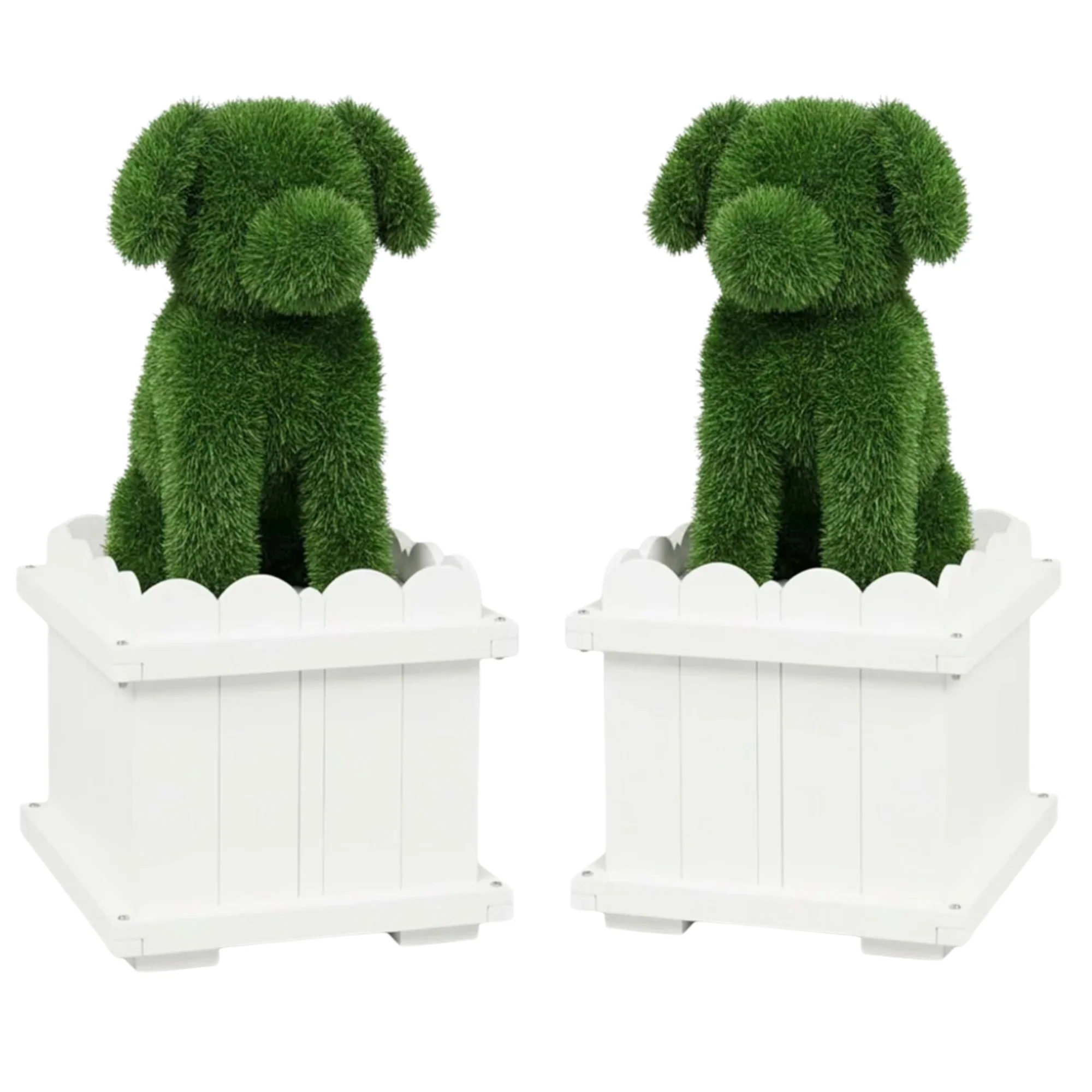 Pair of Turf Puppy Planters