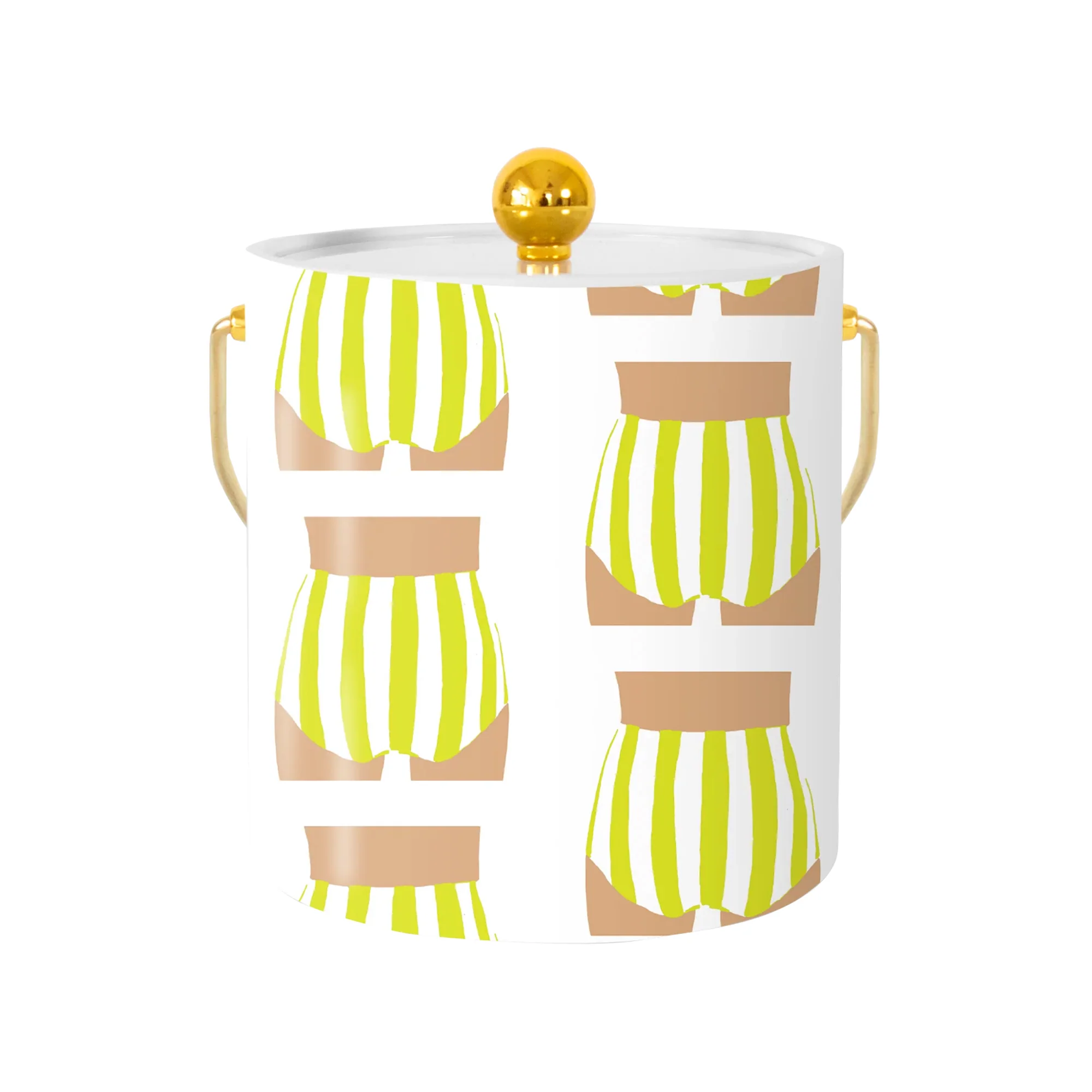 Beach Bum Ice Bucket - Chartreuse / Gold