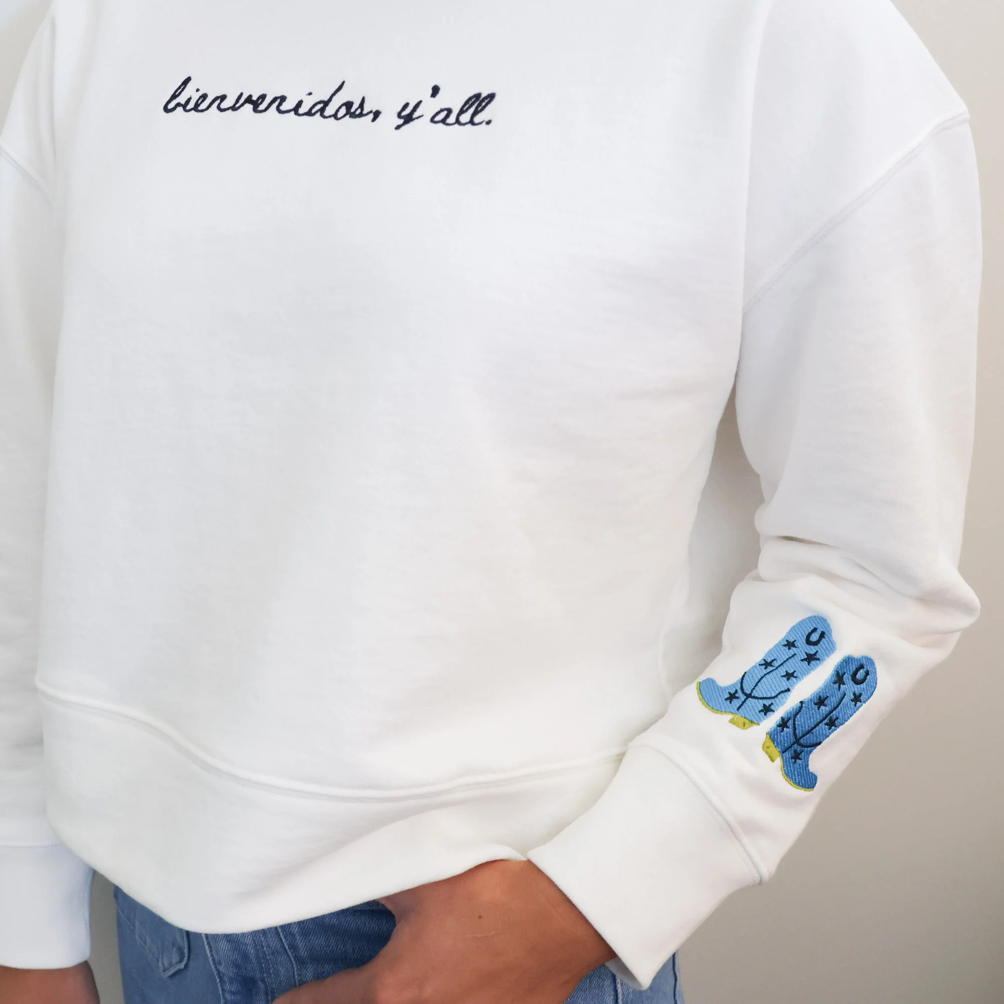 Bienvenidos Y'all Crewneck Sweatshirt - Image 4