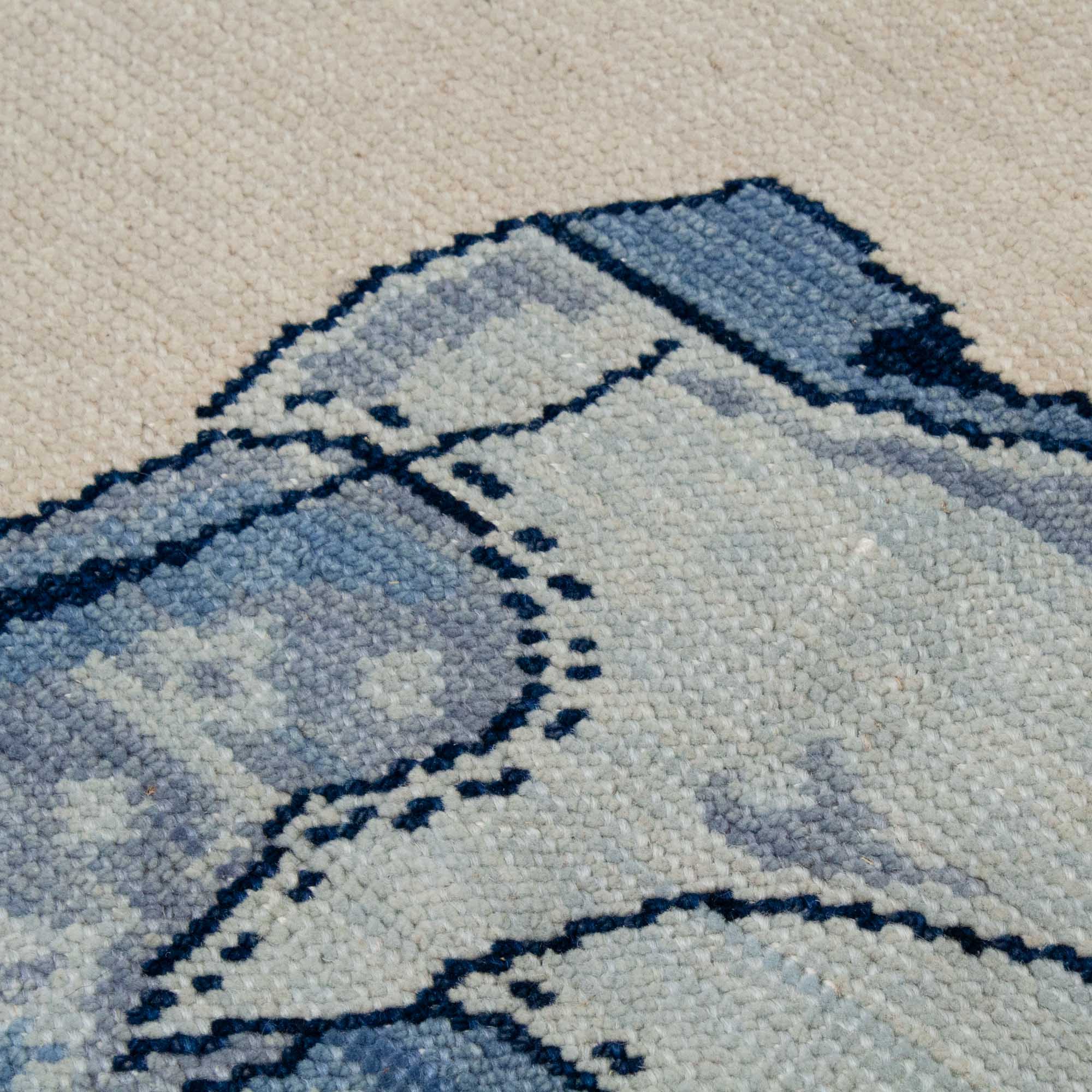 Blue Kicker Turkish Knot Rug - Image 4