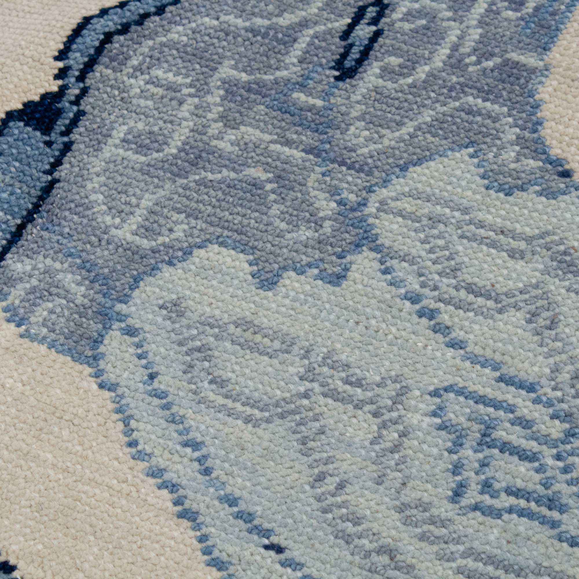 Blue Kicker Turkish Knot Rug - Image 5