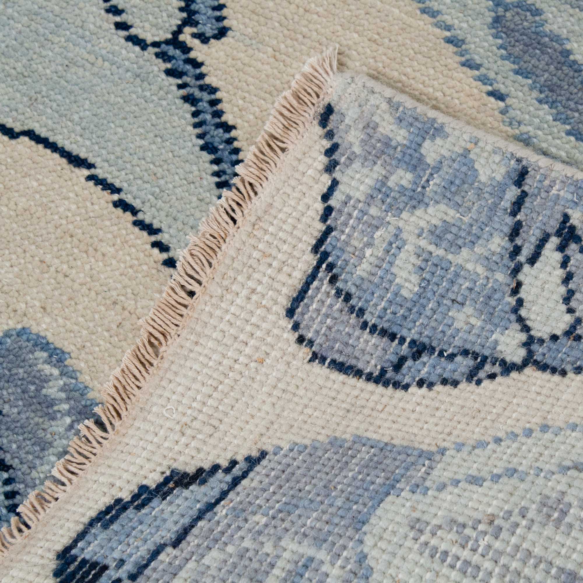 Blue Kicker Turkish Knot Rug - Image 7