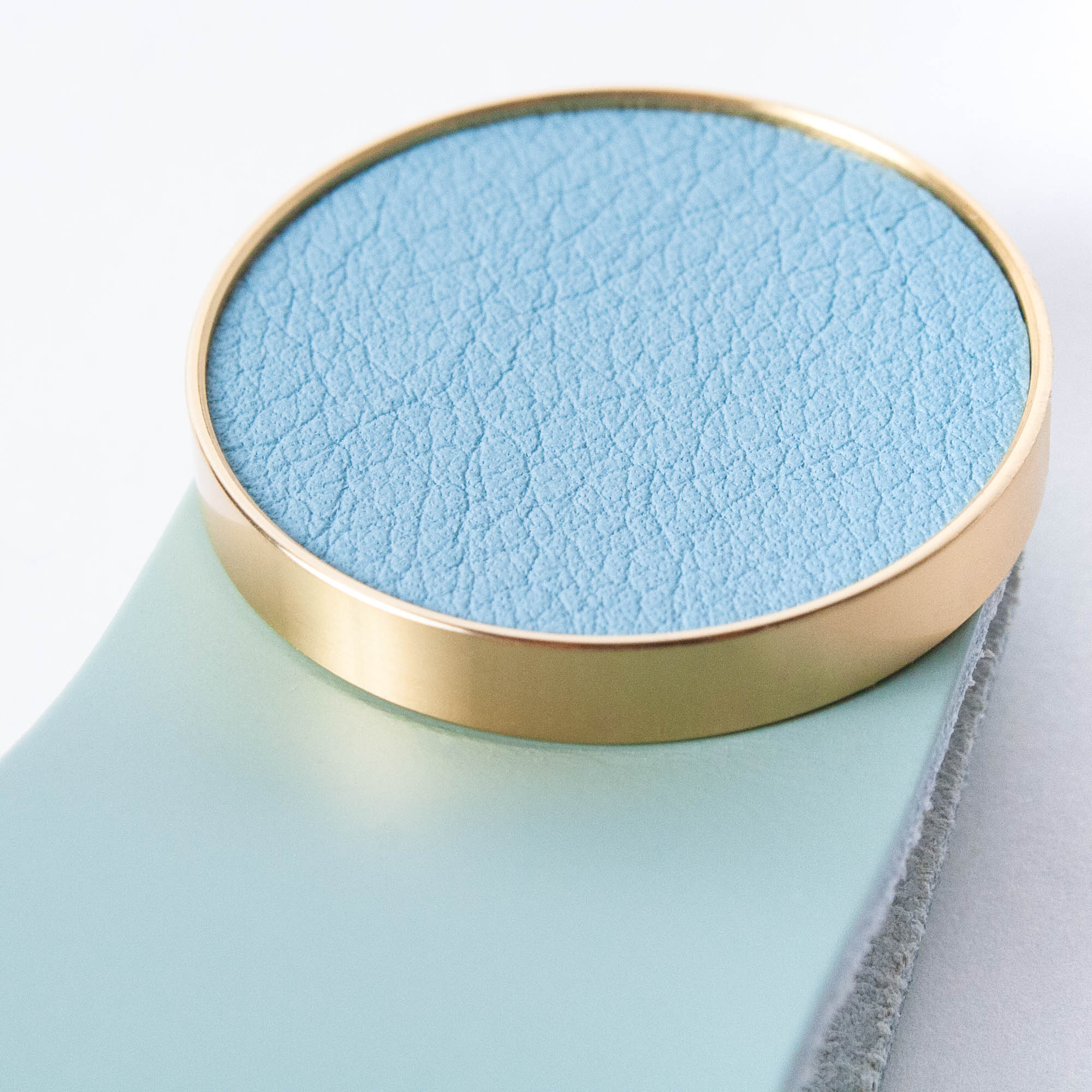 Blue Leather Pull - Image 4