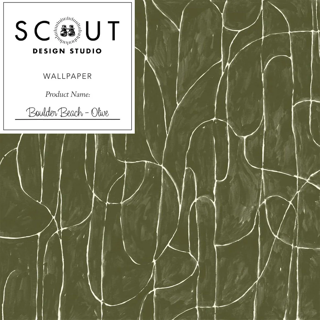 Boulder Beach Mural in Olive Sample