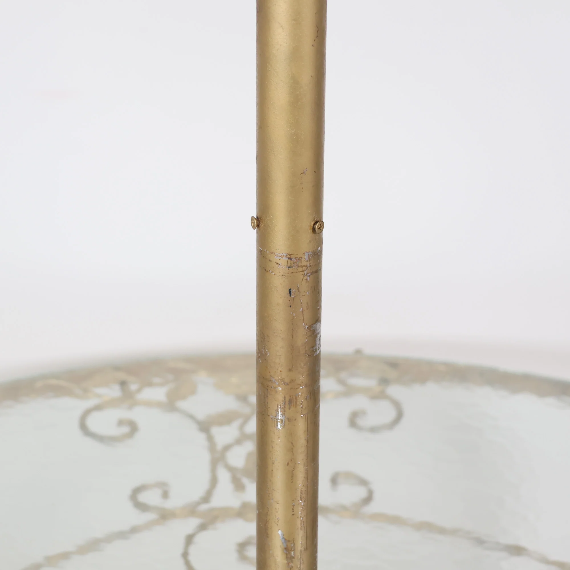 Brass Coffee Table with Glass Top and Candelabra Centerpiece - Image 6