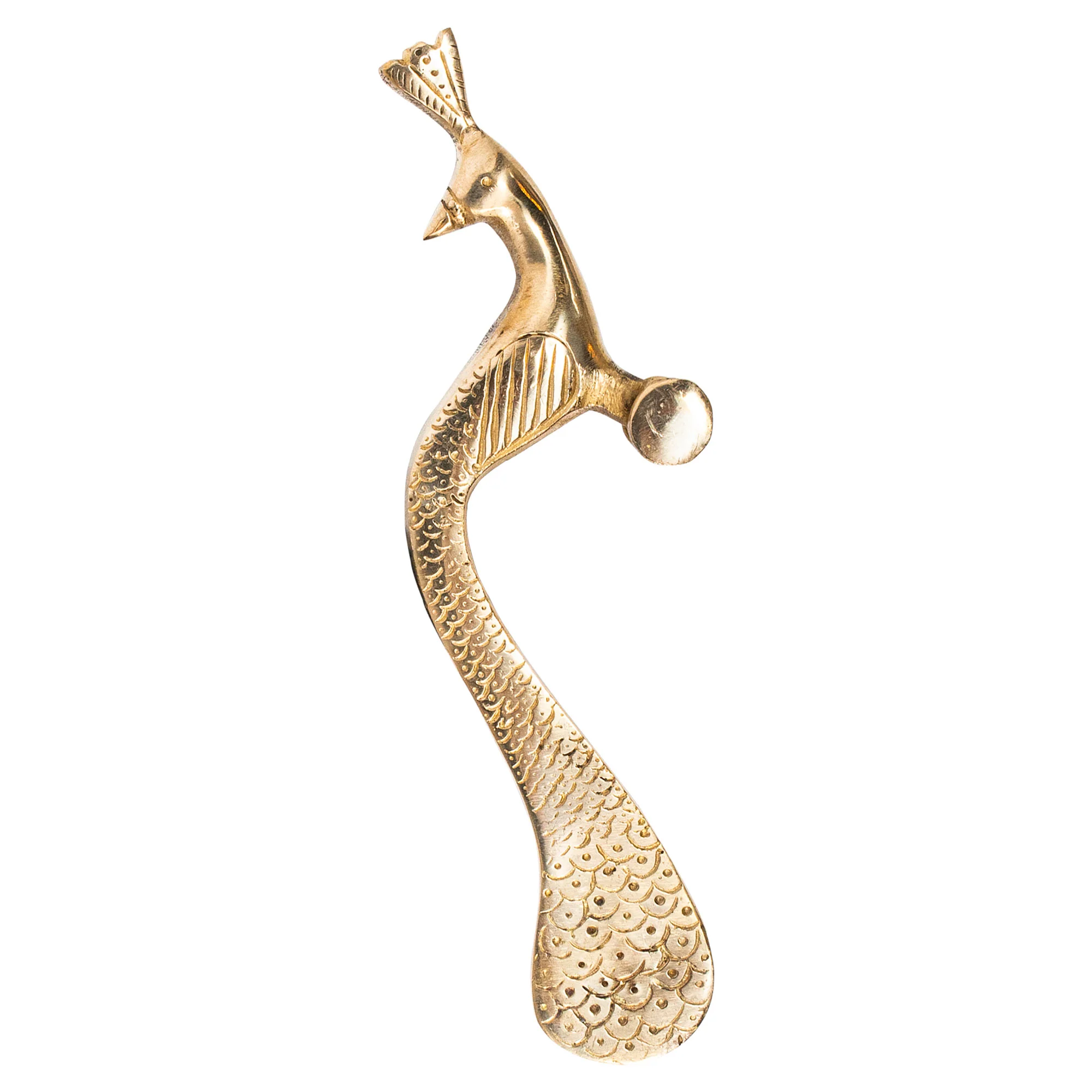 Brass Peacock Handle - Left