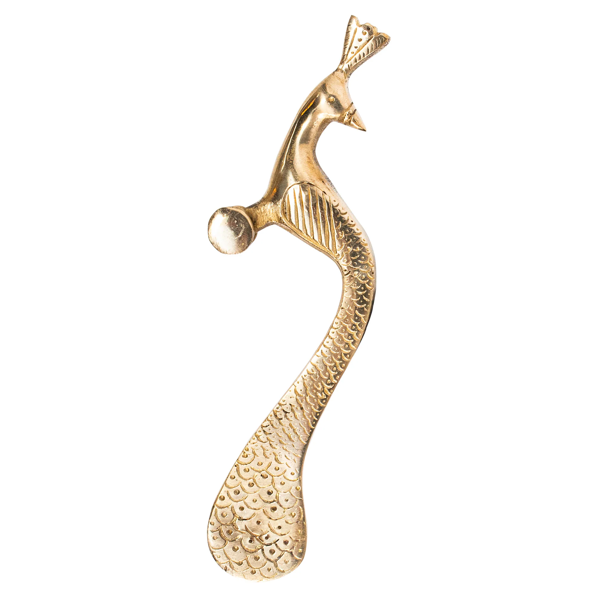 Brass Peacock Handle - Right
