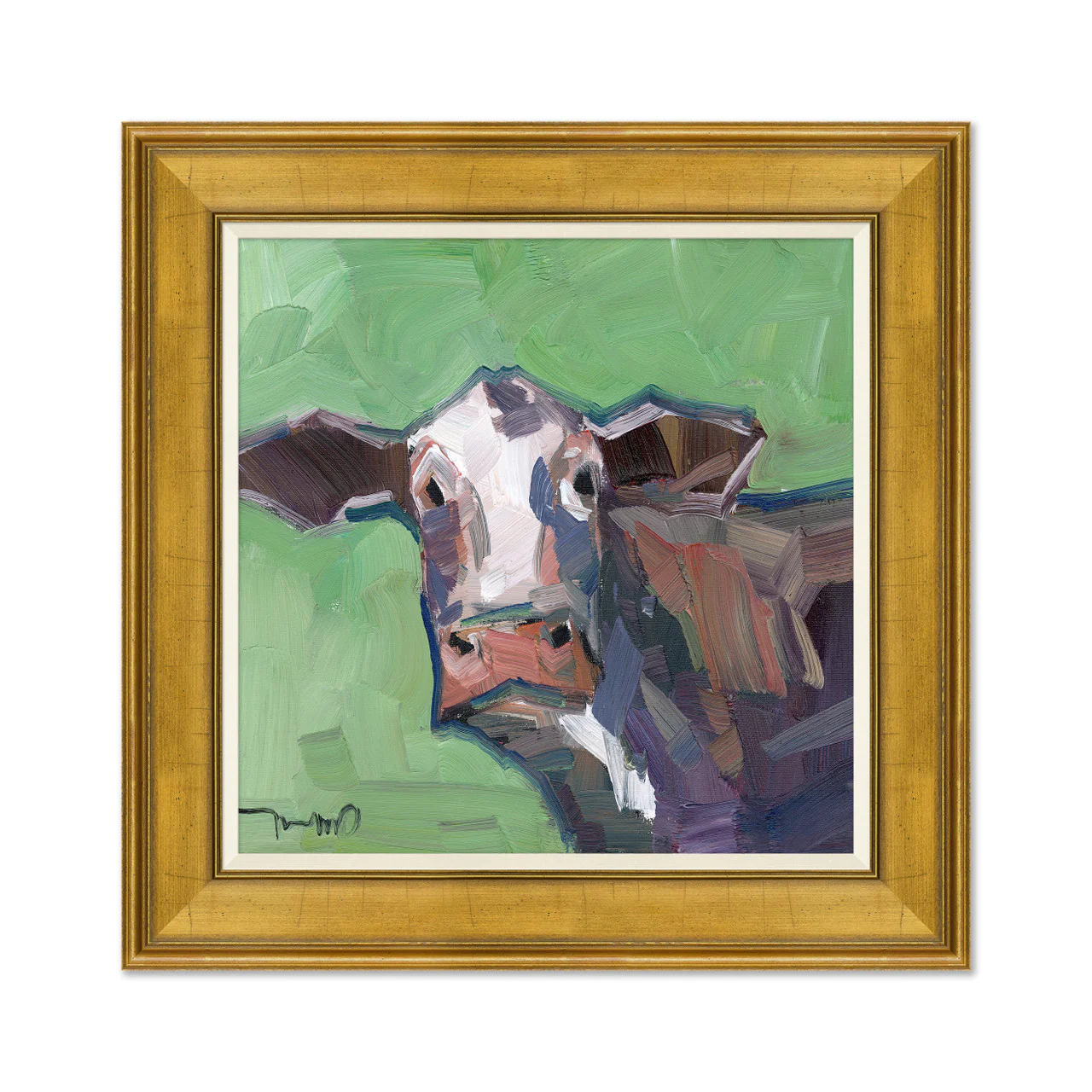 'Brown Cow on Canvas' by Joseph Mota