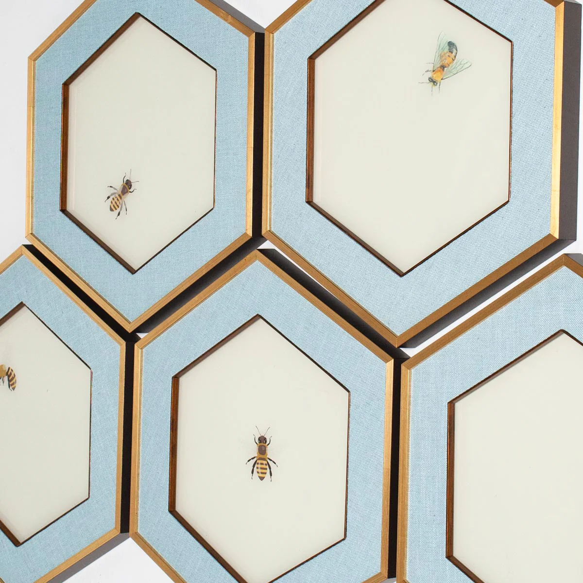 Bumble Bee Hexagon Art - Set of 5 - Image 3