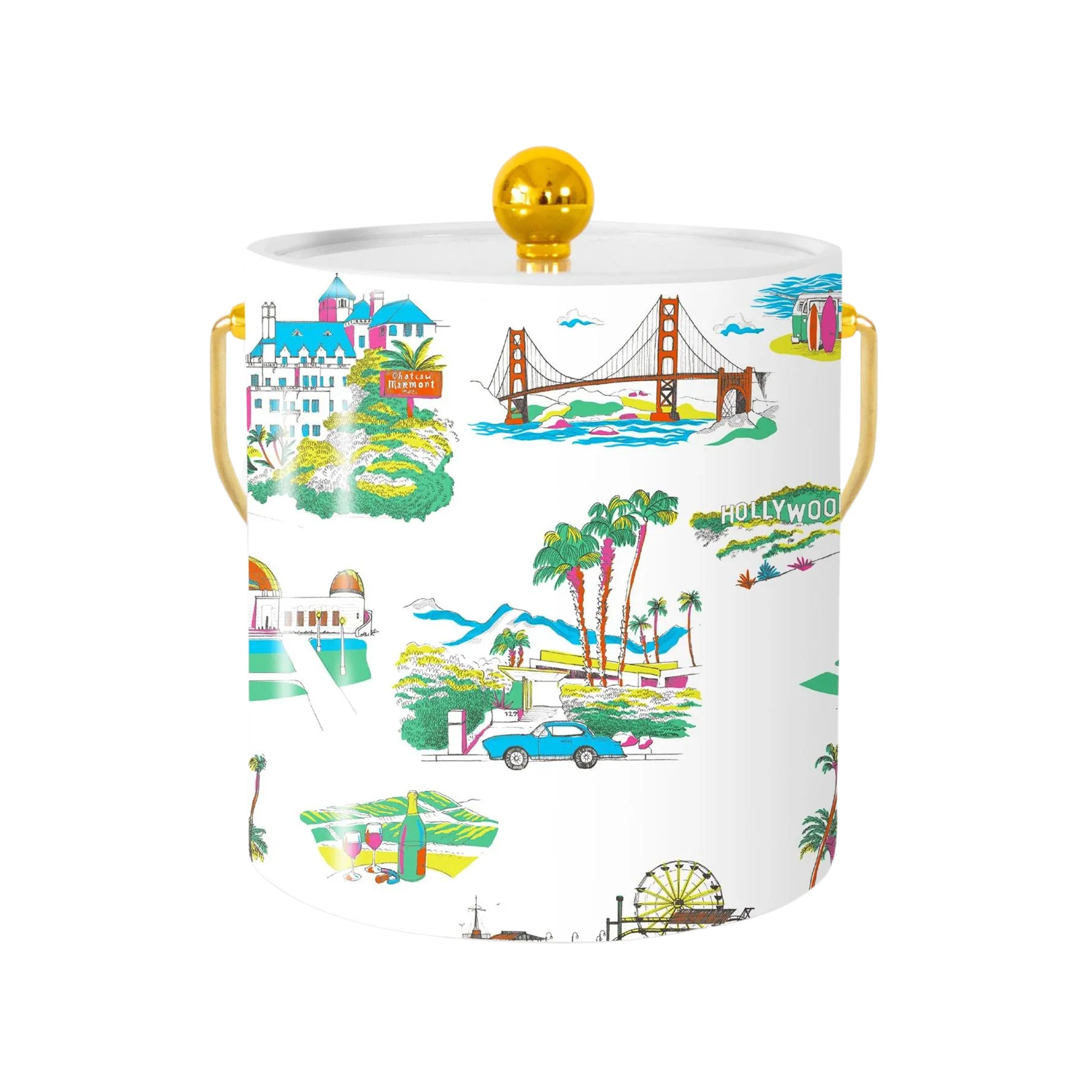 California Toile Ice Bucket