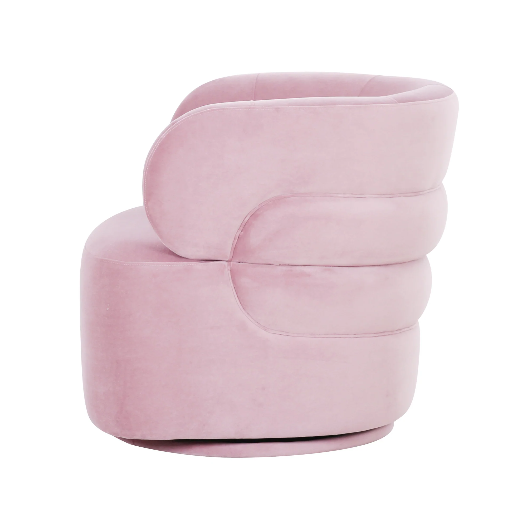 Capri Swivel Chair In Rose - Image 7