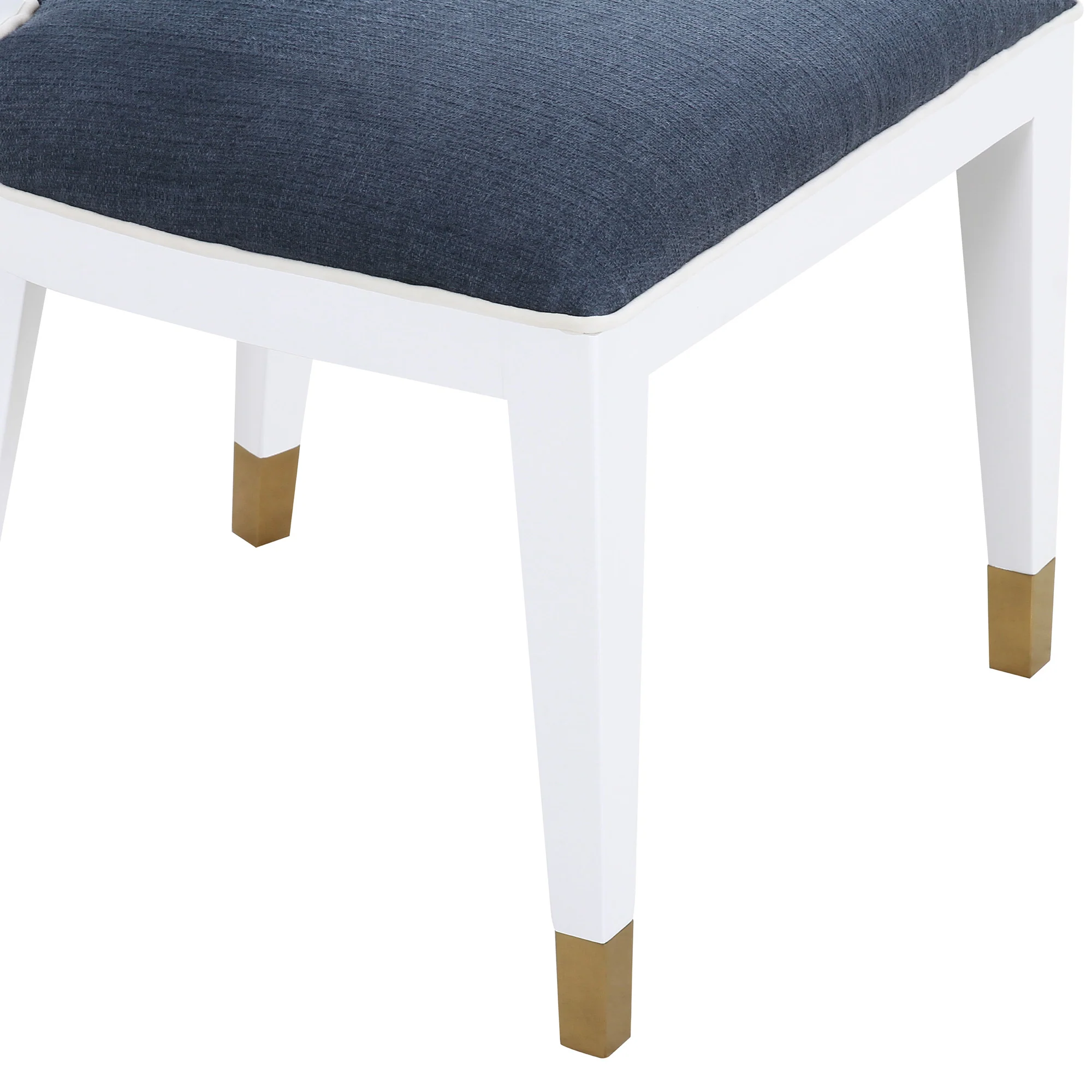 Carlyle Armless Dining Chair in Blue Tweed - Image 5