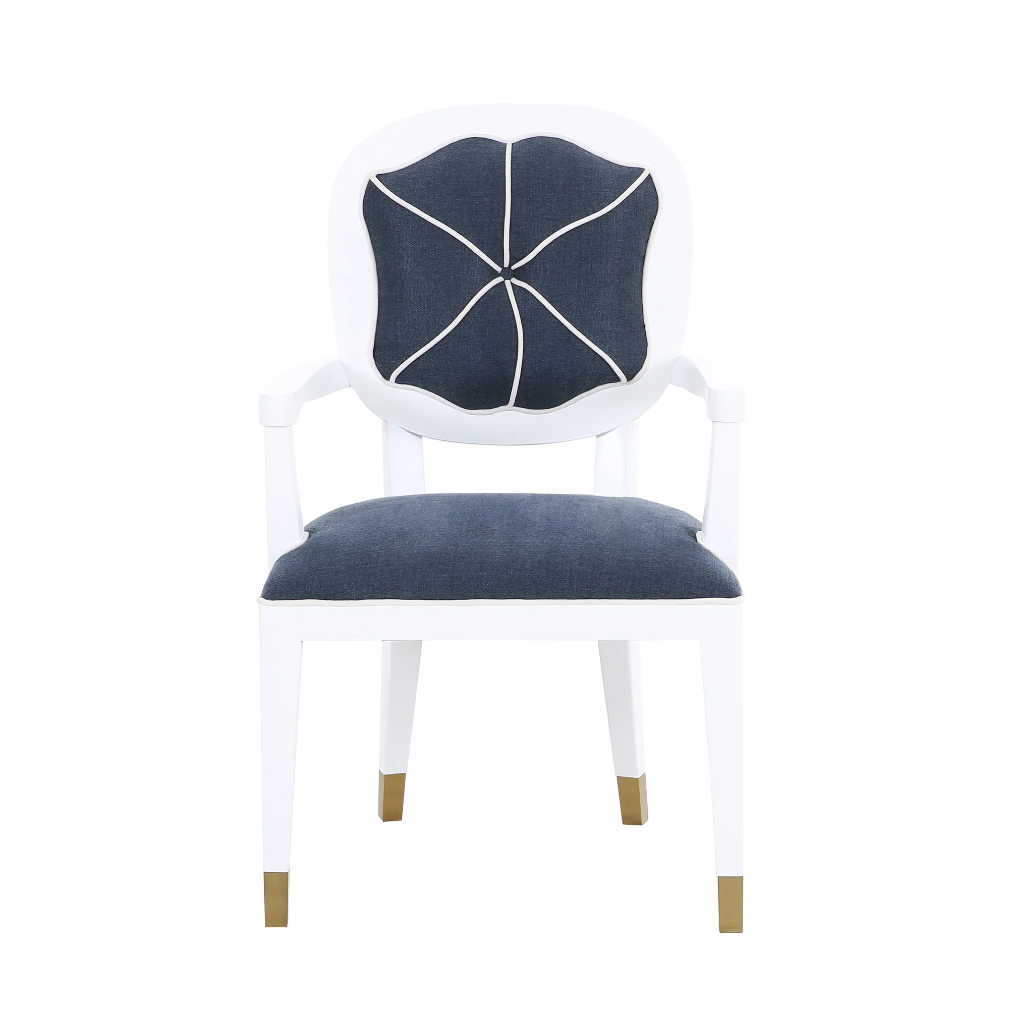 Carlyle Hostess Dining Chair in Blue Tweed - Image 2
