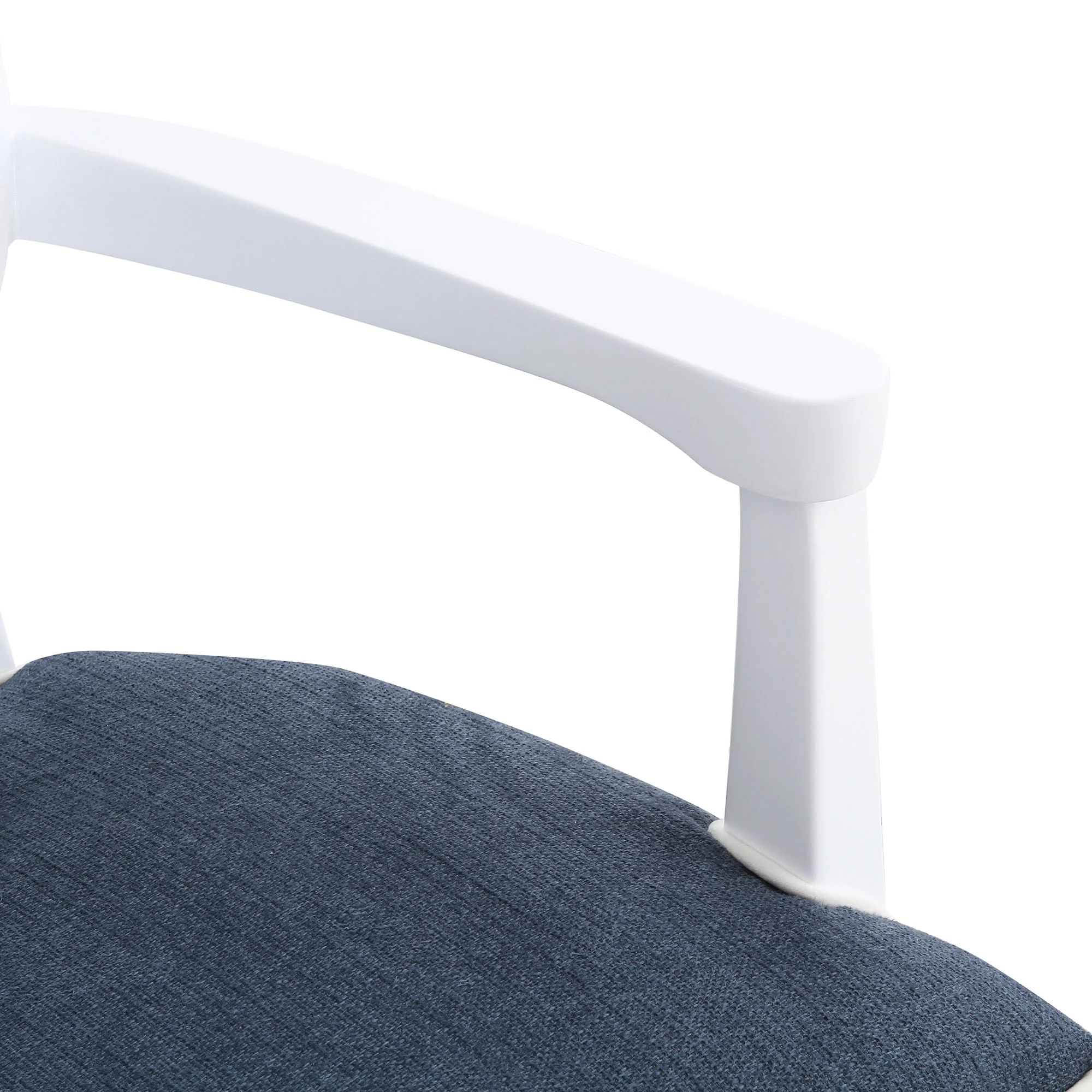 Carlyle Hostess Dining Chair in Blue Tweed - Image 5