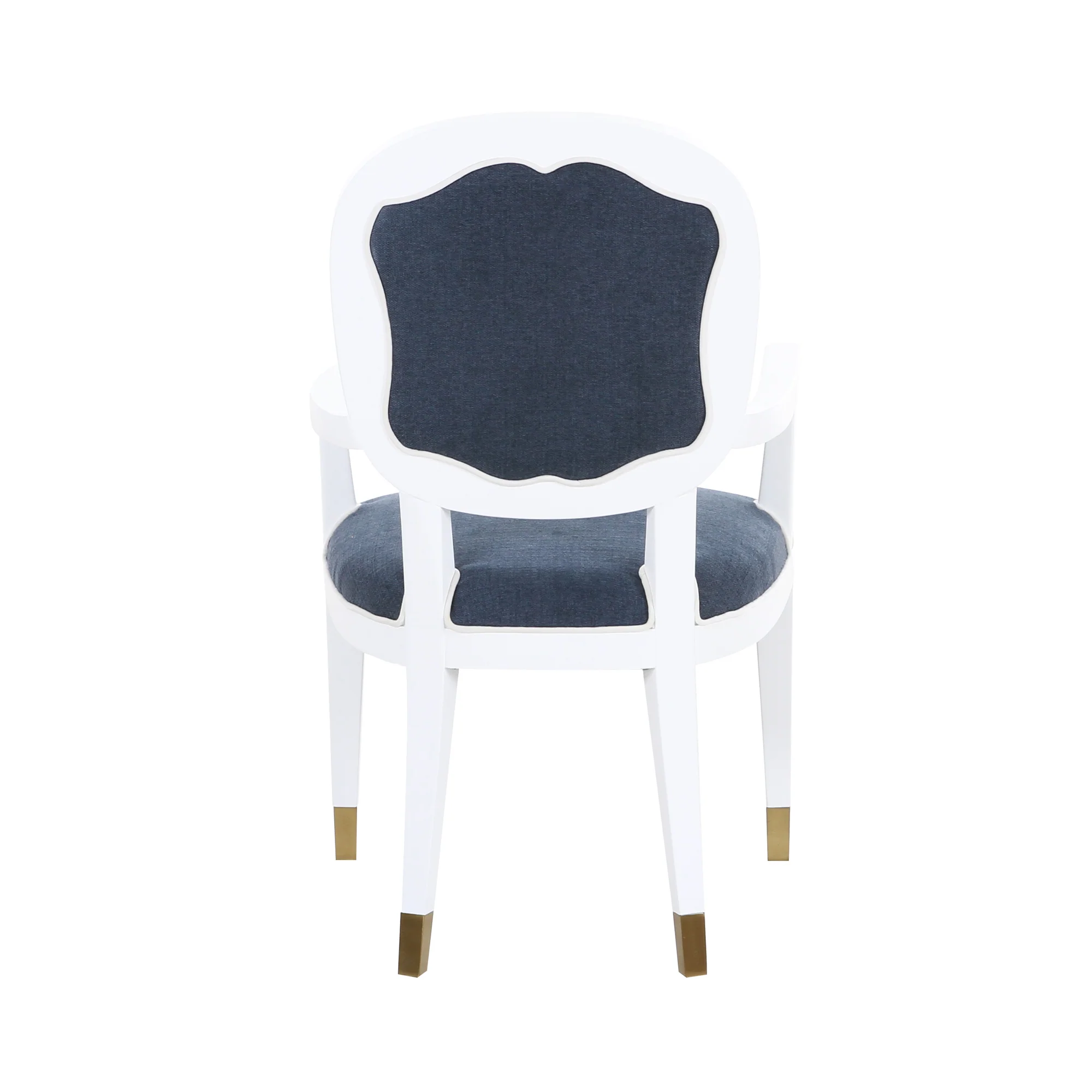 Carlyle Hostess Dining Chair in Blue Tweed - Image 6