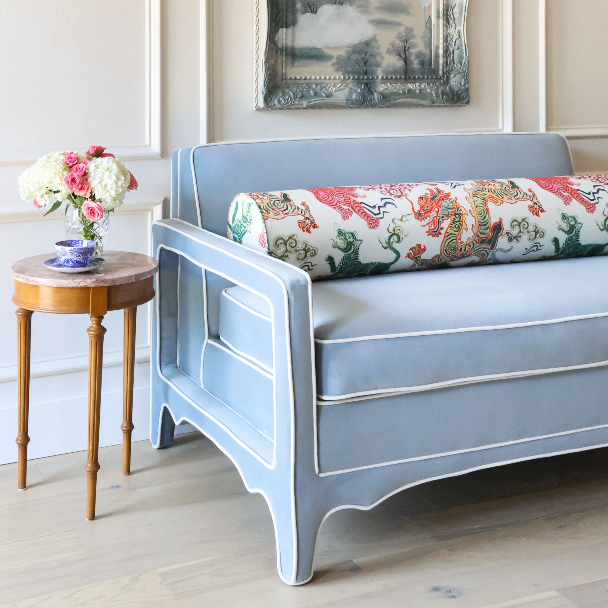 Cary Loveseat in Frost Blue - Image 3