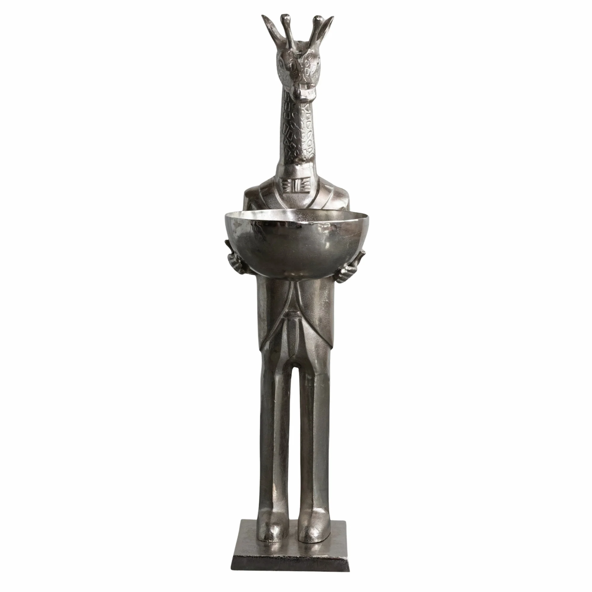 Cast Aluminum Giraffe Butler