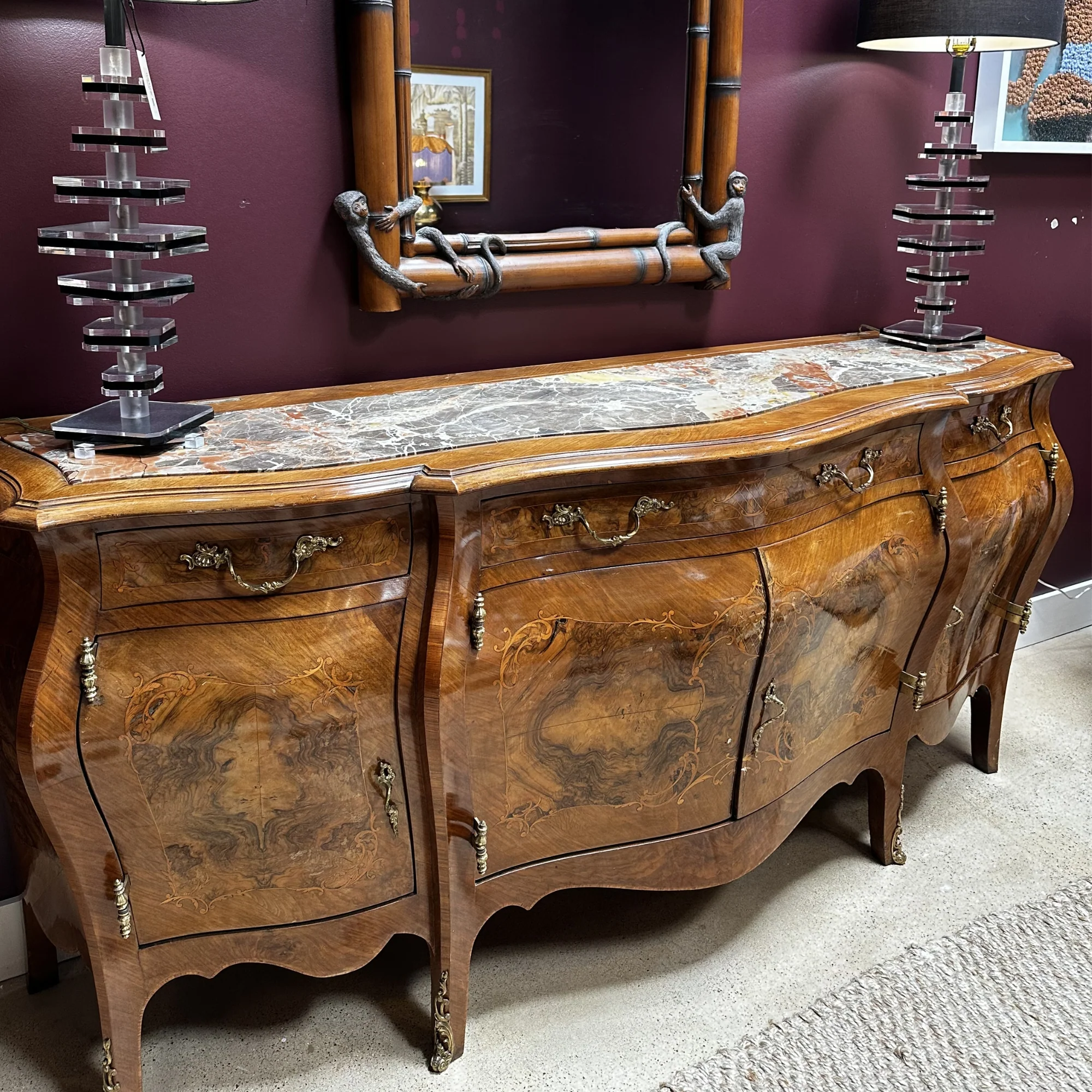 French Marble Top Sideboard, early 20th century - Image 2