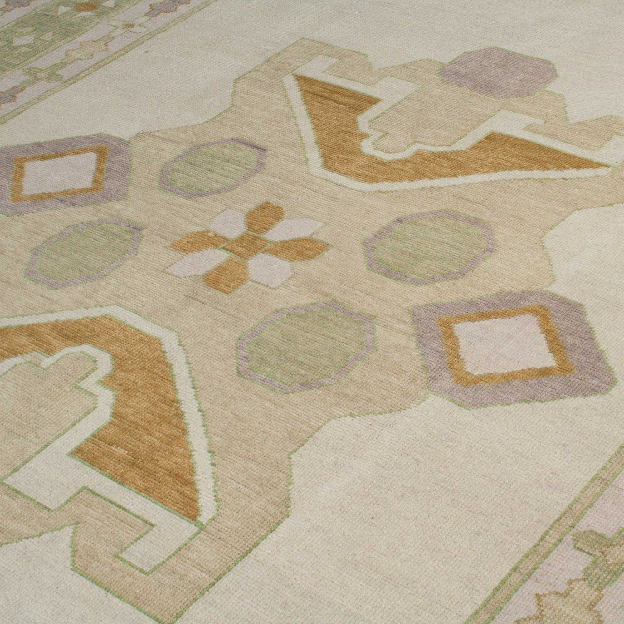Celeste Olive Turkish Knot Rug - Image 4