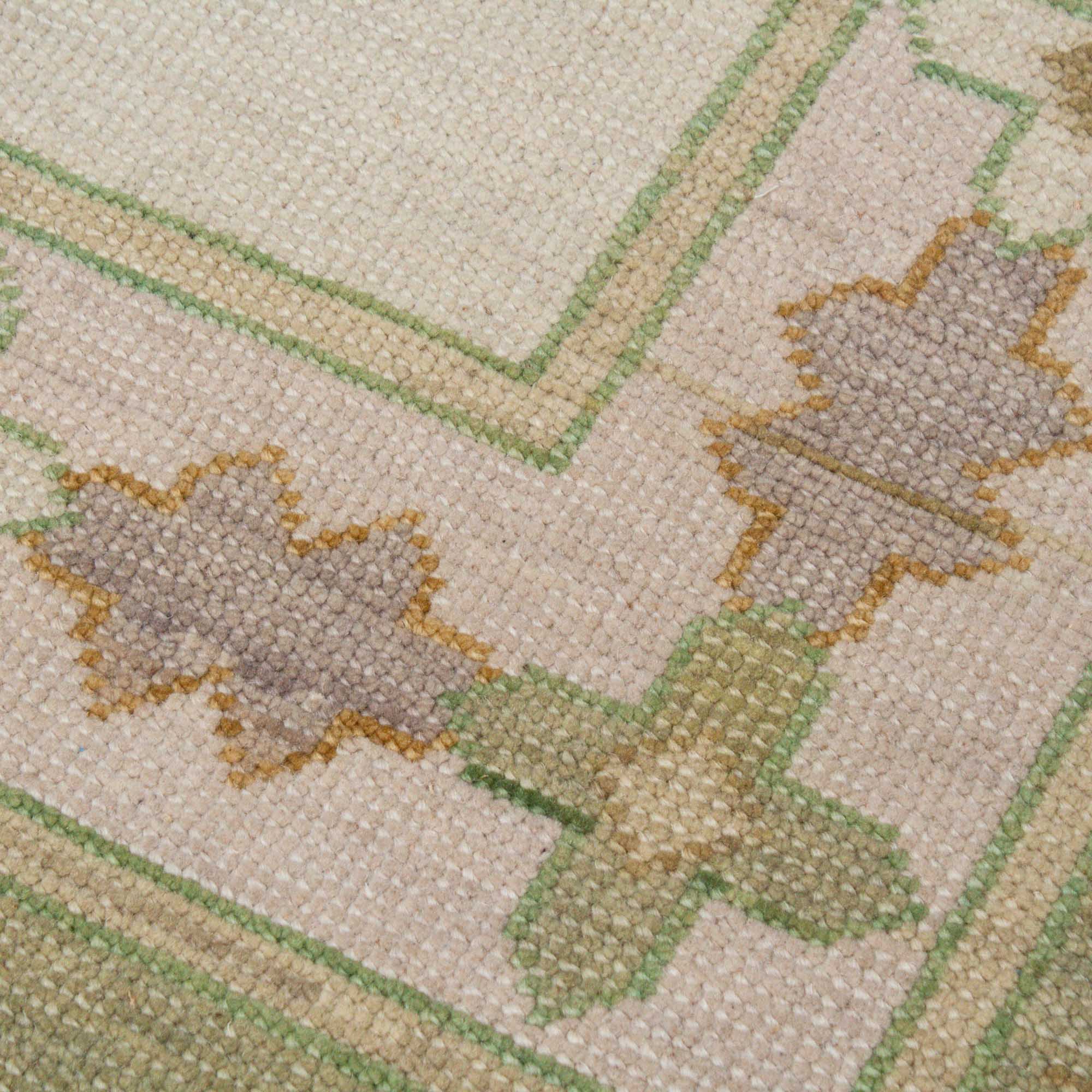 Celeste Olive Turkish Knot Rug - Image 5