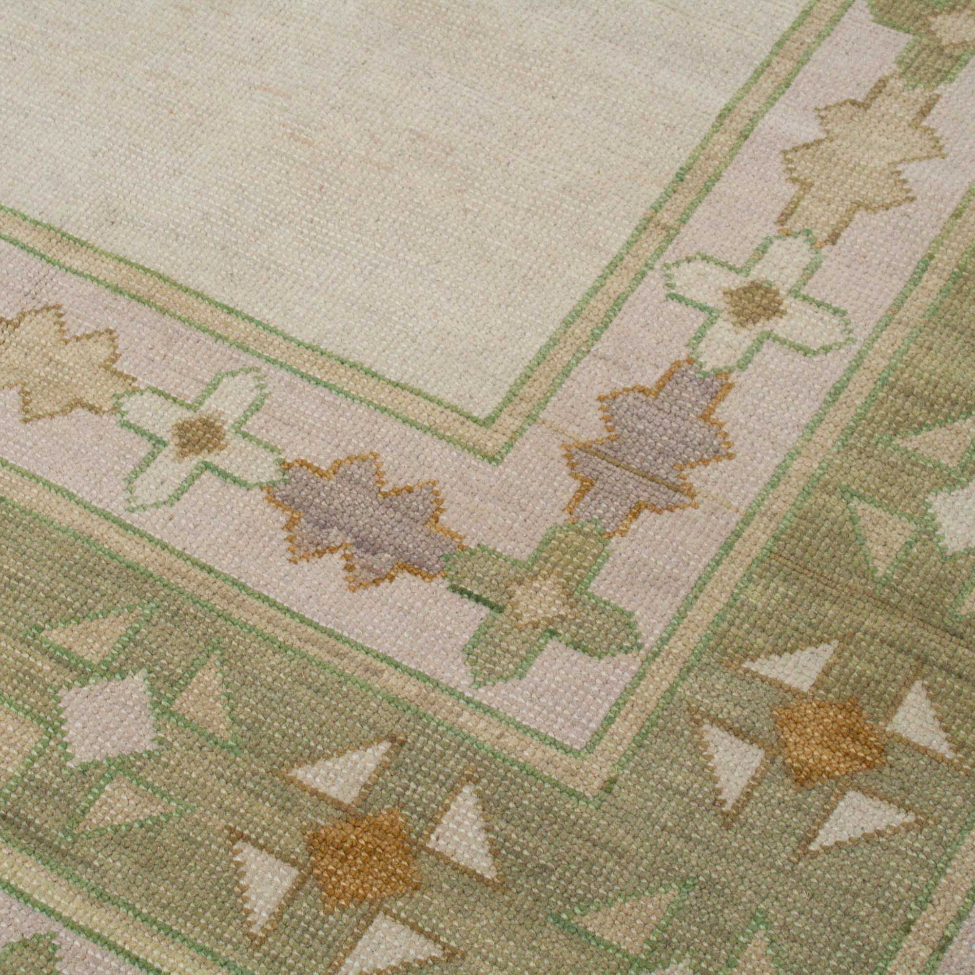 Celeste Olive Turkish Knot Rug - Image 6