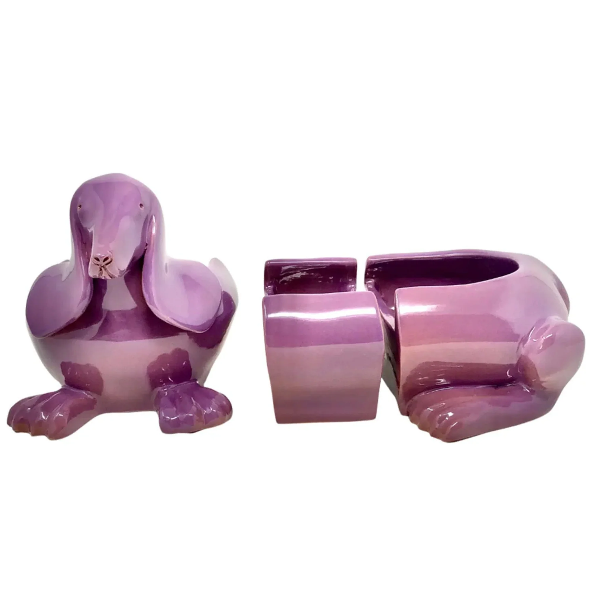 Ceramic Dog Tripartite in Purple - Image 2