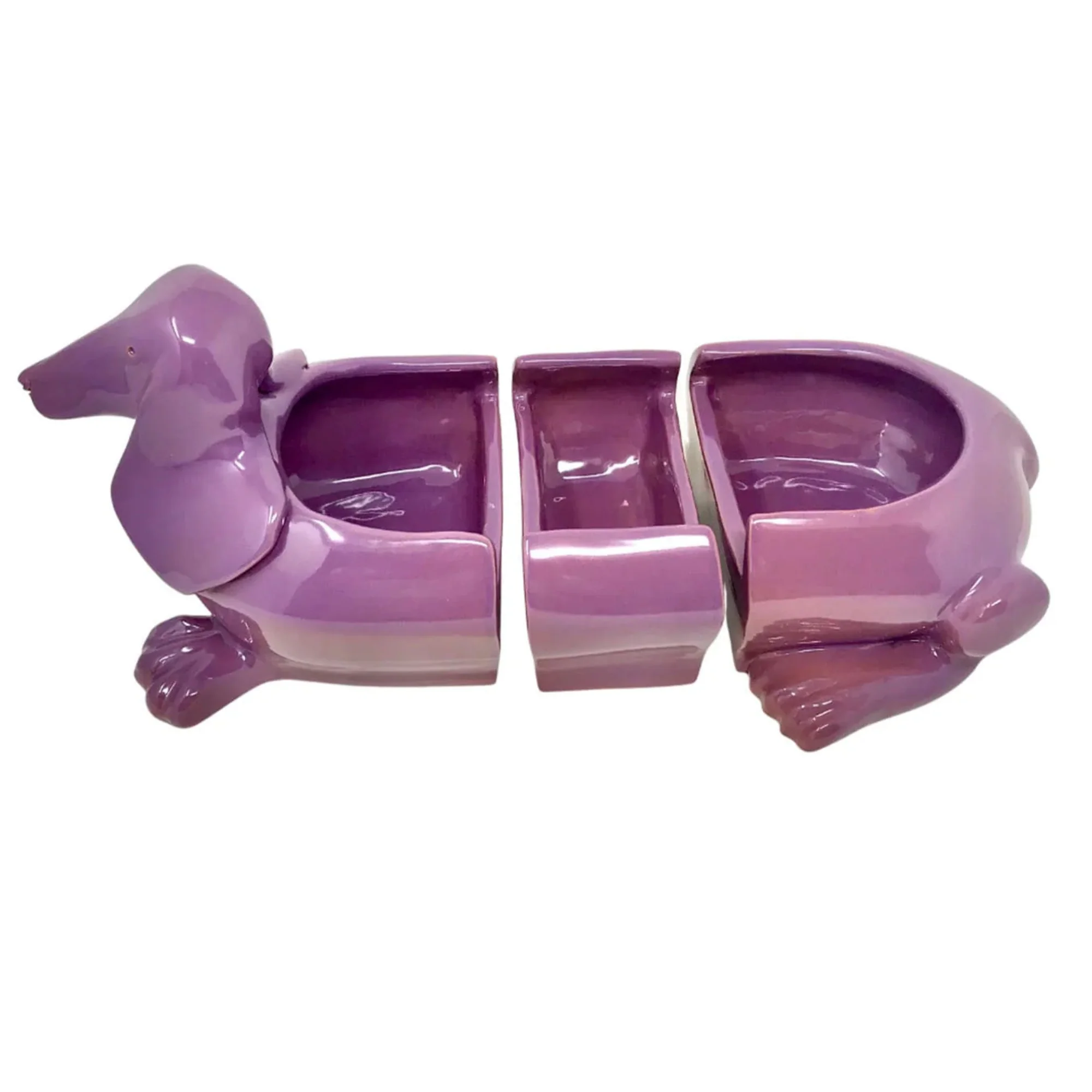 Ceramic Dog Tripartite in Purple - Image 3