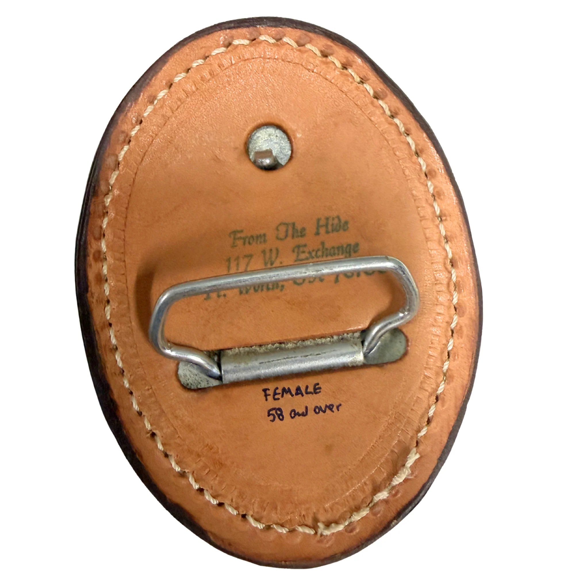 Chisholm Trail Vintage Leather Belt Buckle #1 - Image 2