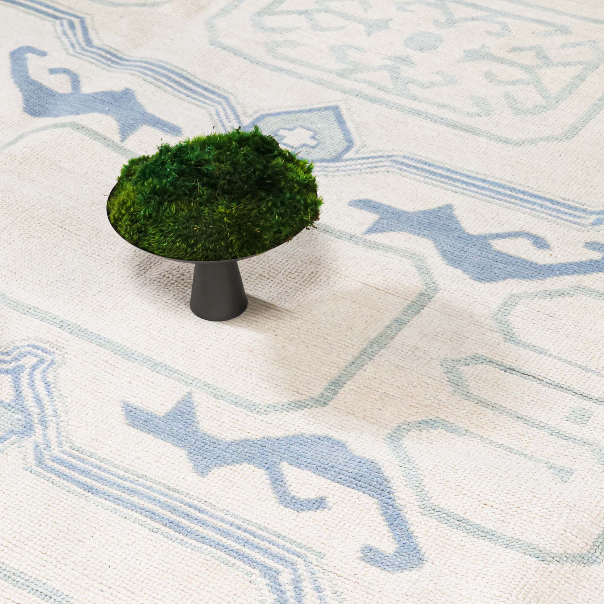 Clarita Blue Turkish Knot Rug - Image 4
