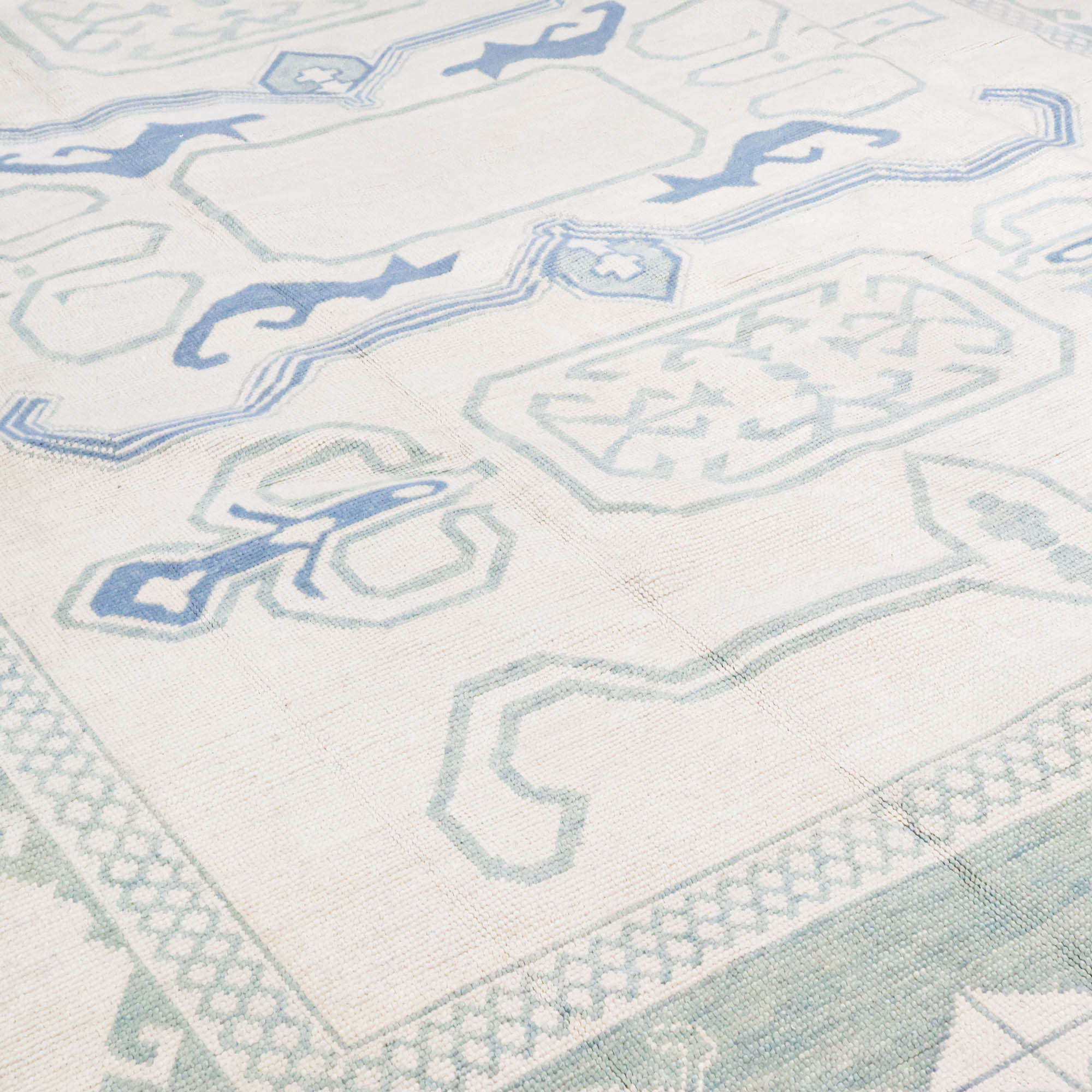 Clarita Blue Turkish Knot Rug - Image 5