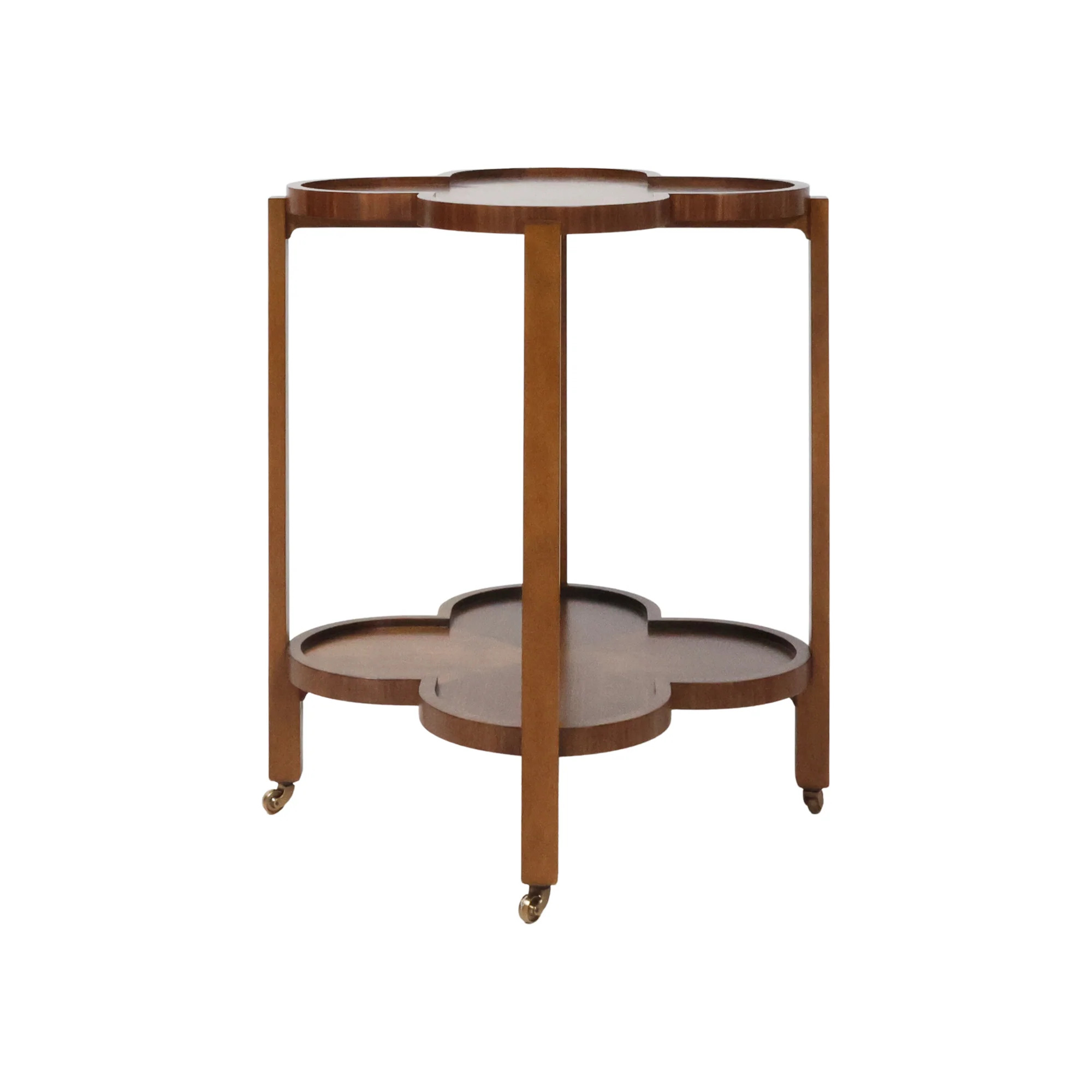 Clover Bar Cart in Walnut Veneer - Image 4