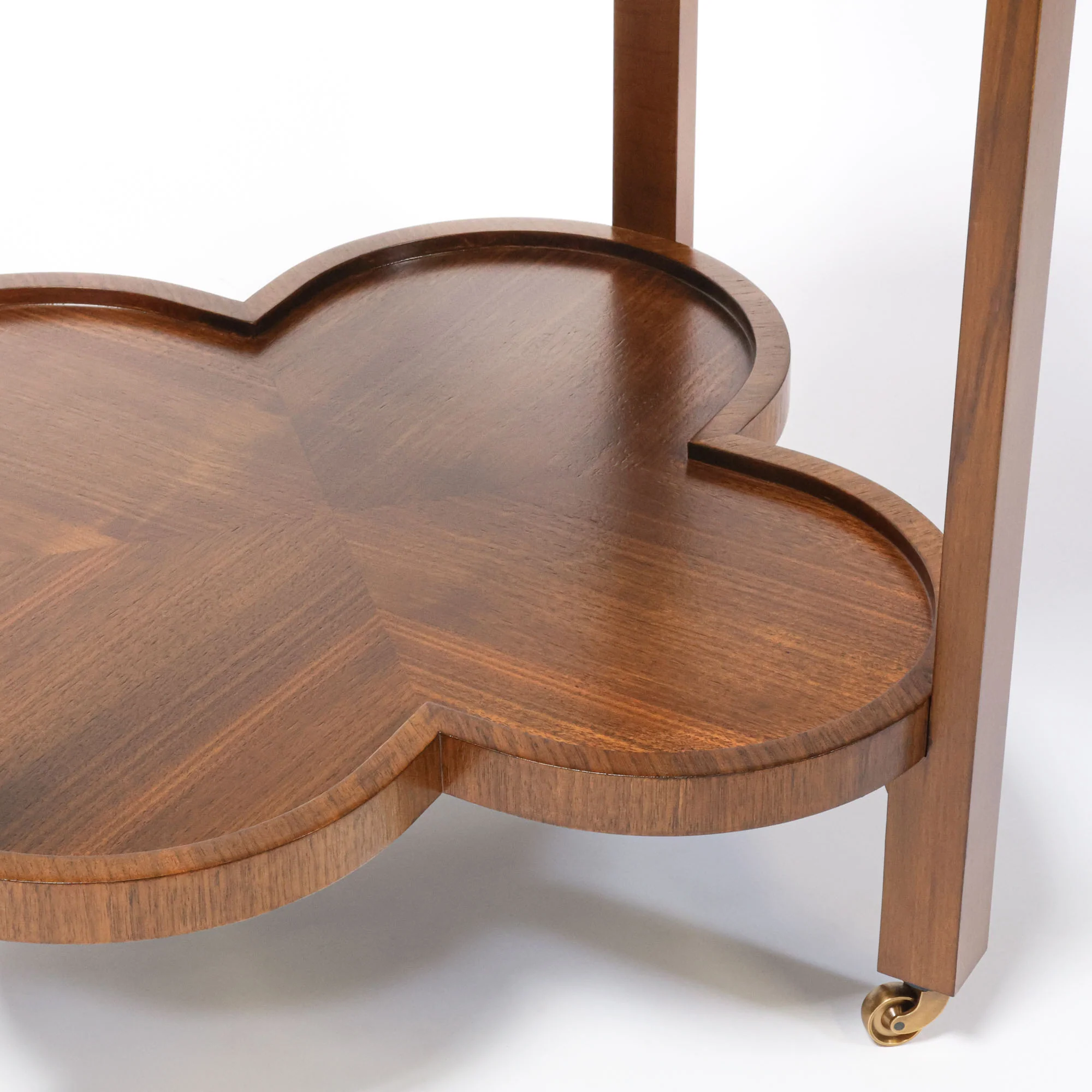 Clover Bar Cart in Walnut Veneer - Image 9