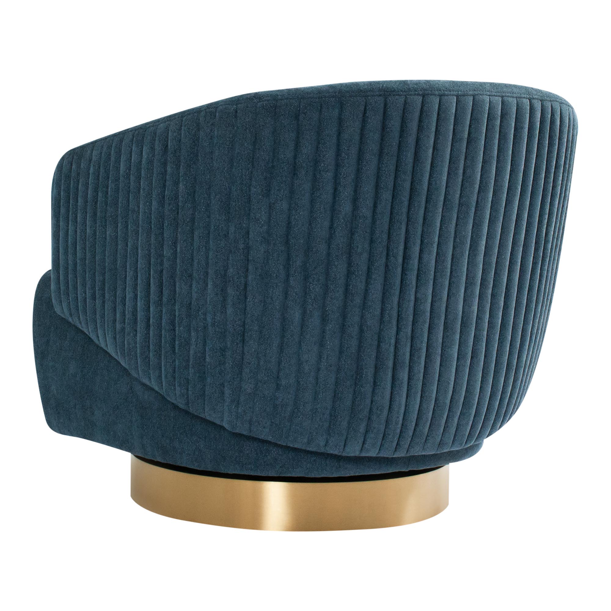 Come Next Monday Swivel Chair In Indigo - Image 3
