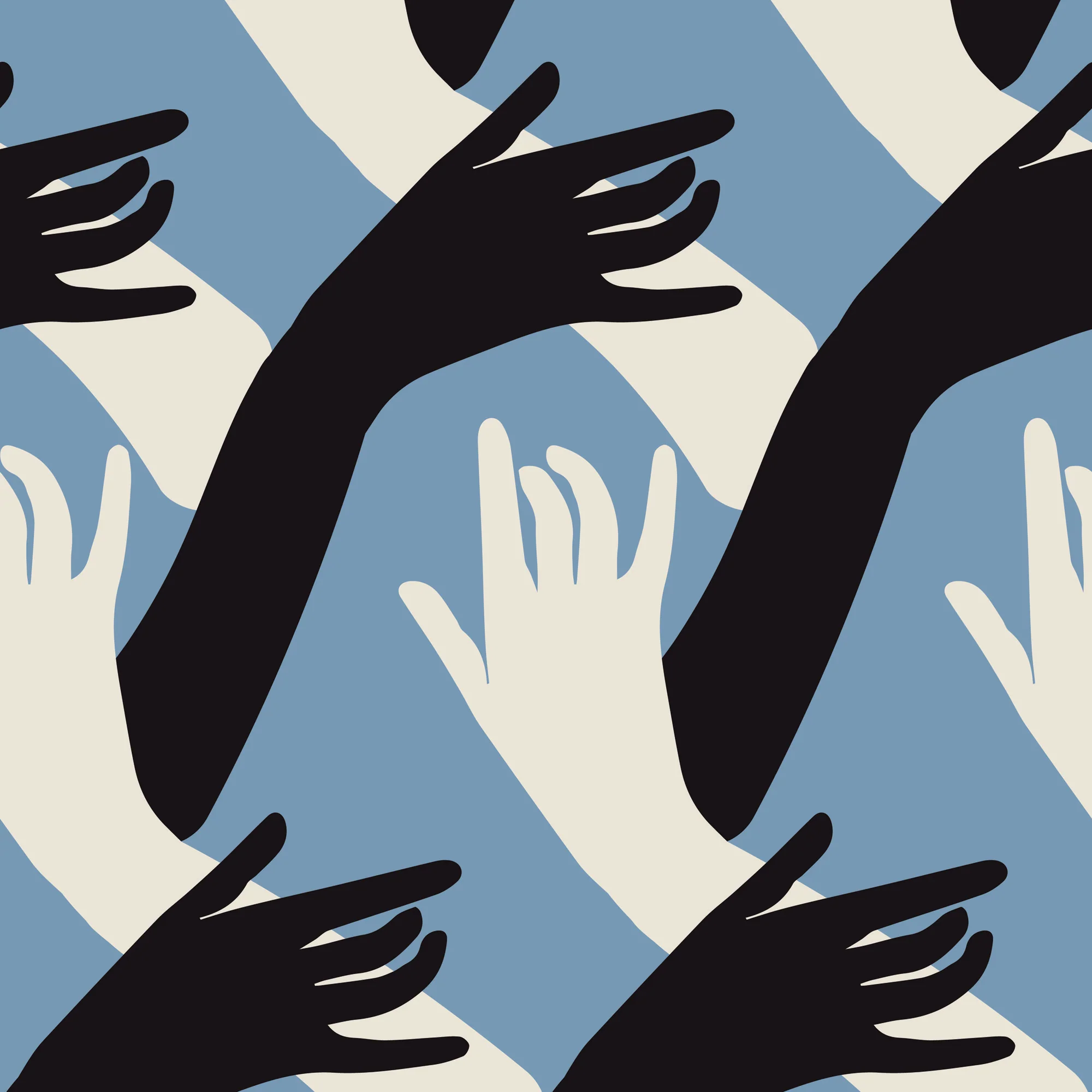 Connect Wallpaper by Natalie Papier - Dusky Sky Blue