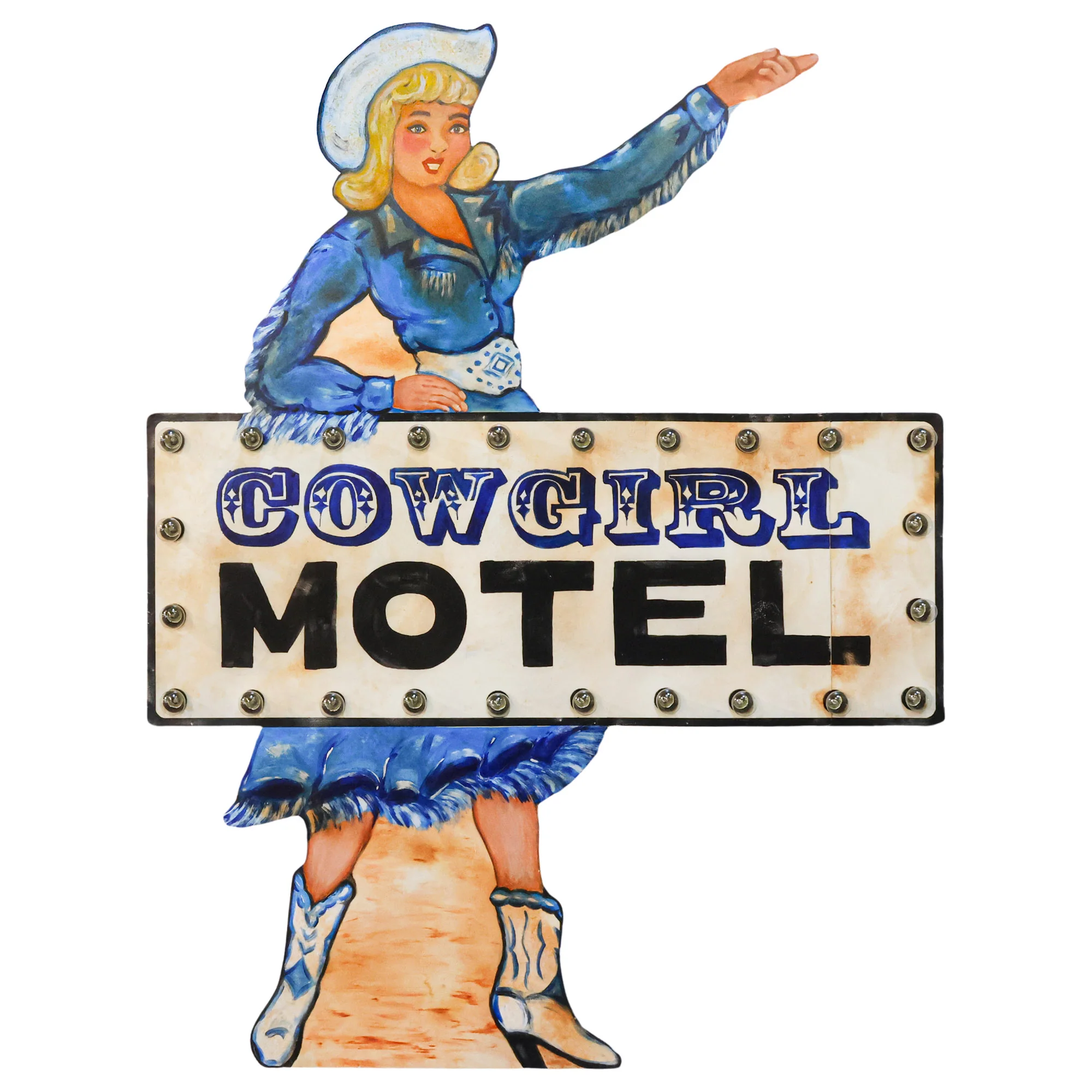 Cowgirl Motel Sign - Image 2
