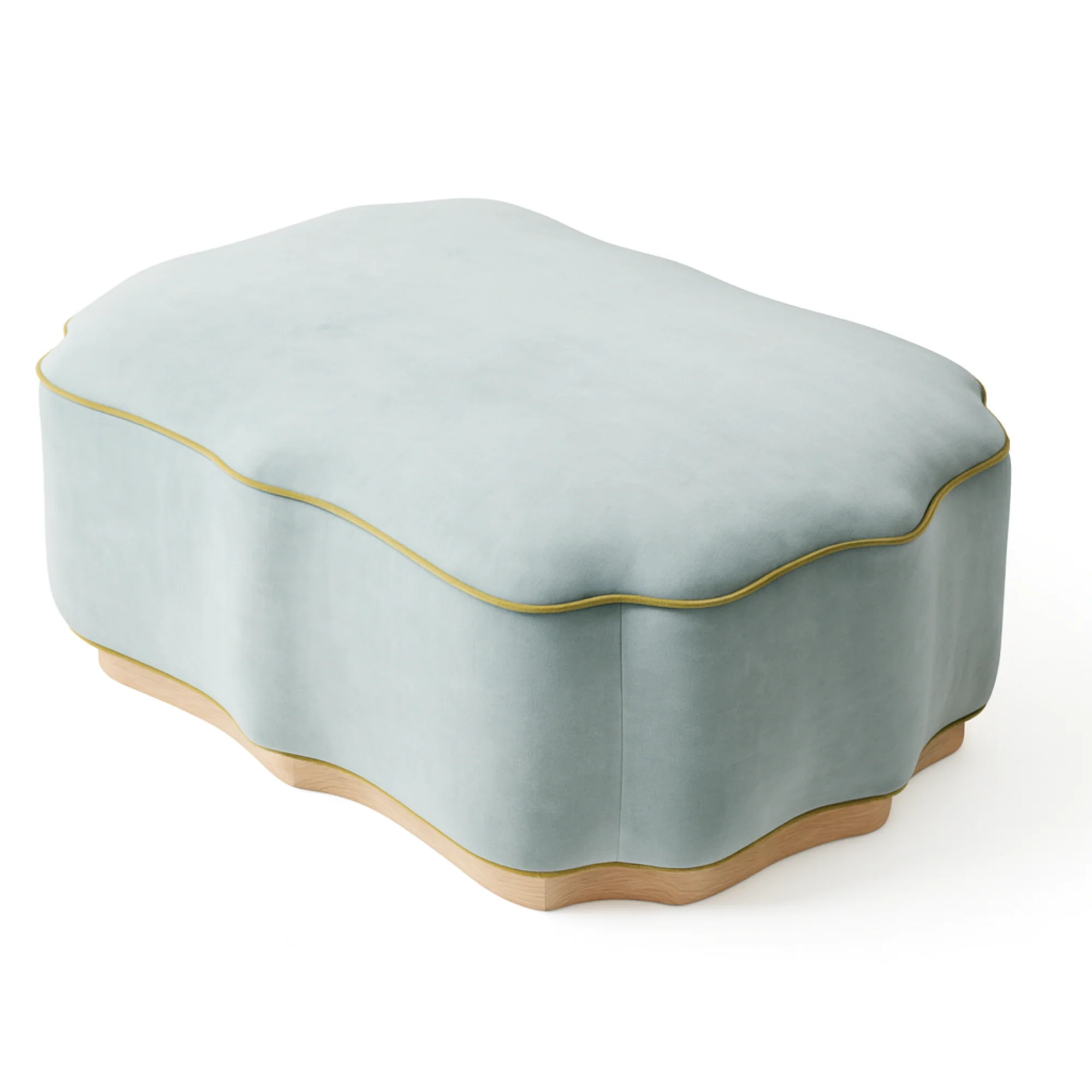 Cruz Ottoman in Soft Blue - Image 3