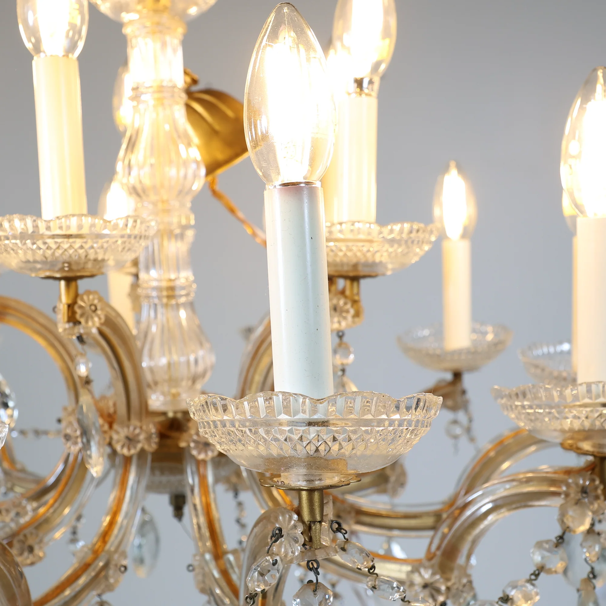 Crystal Chandelier with Floral Detail #1 - Image 5
