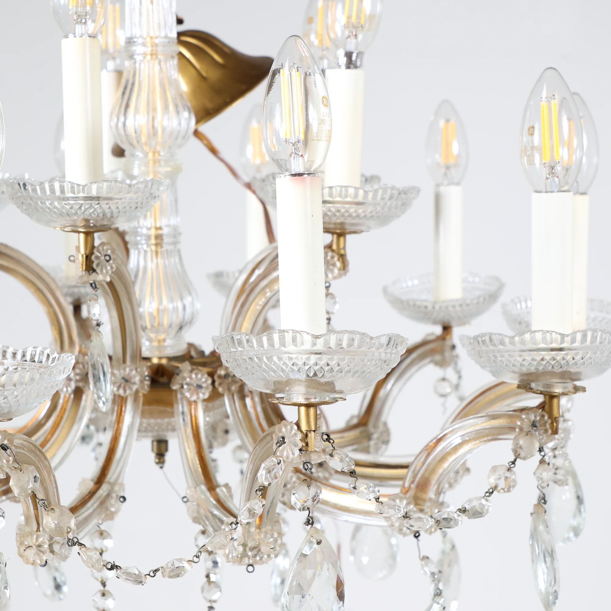 Crystal Chandelier with Floral Detail #1 - Image 6