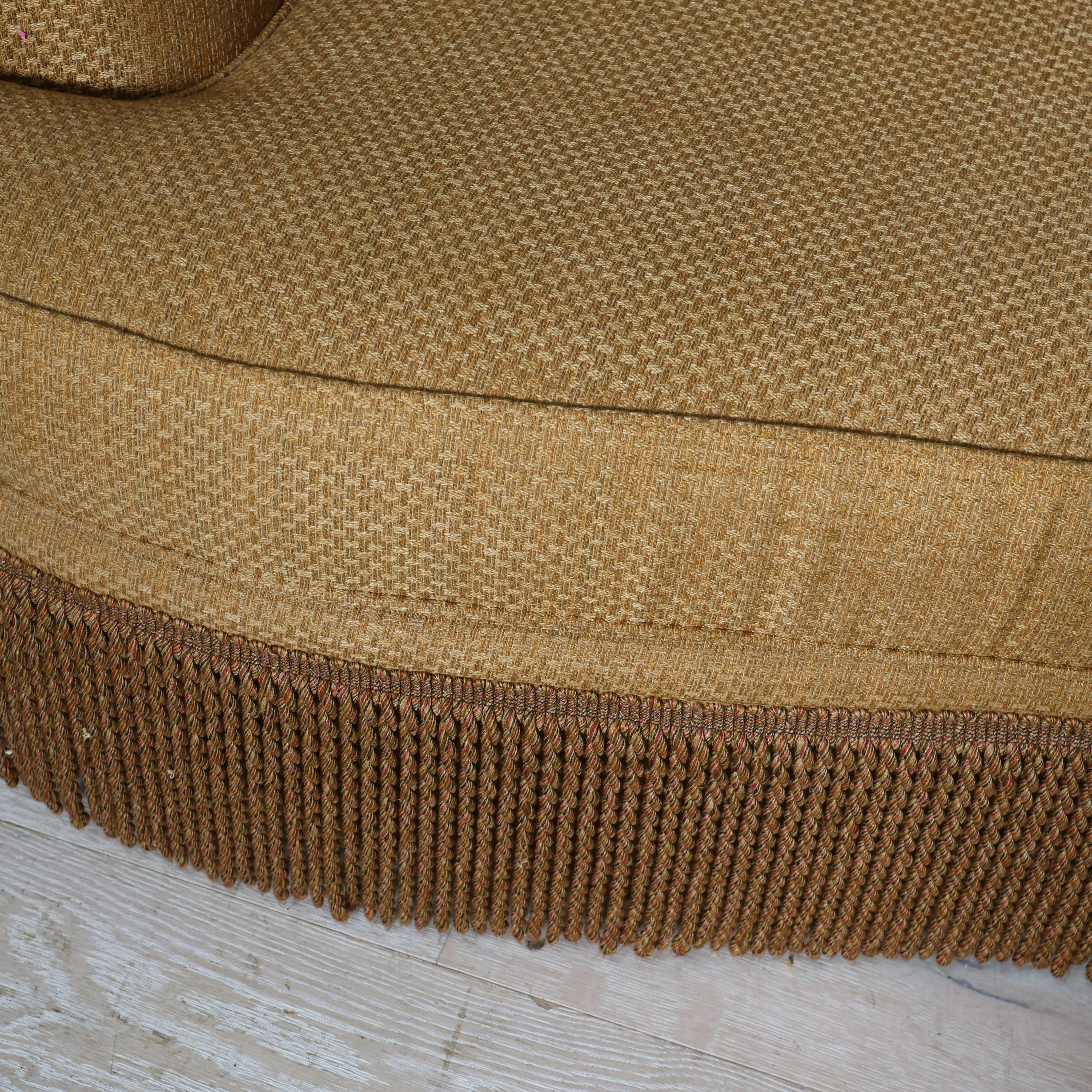 Curved Sofa with Fringe Skirt - Image 7
