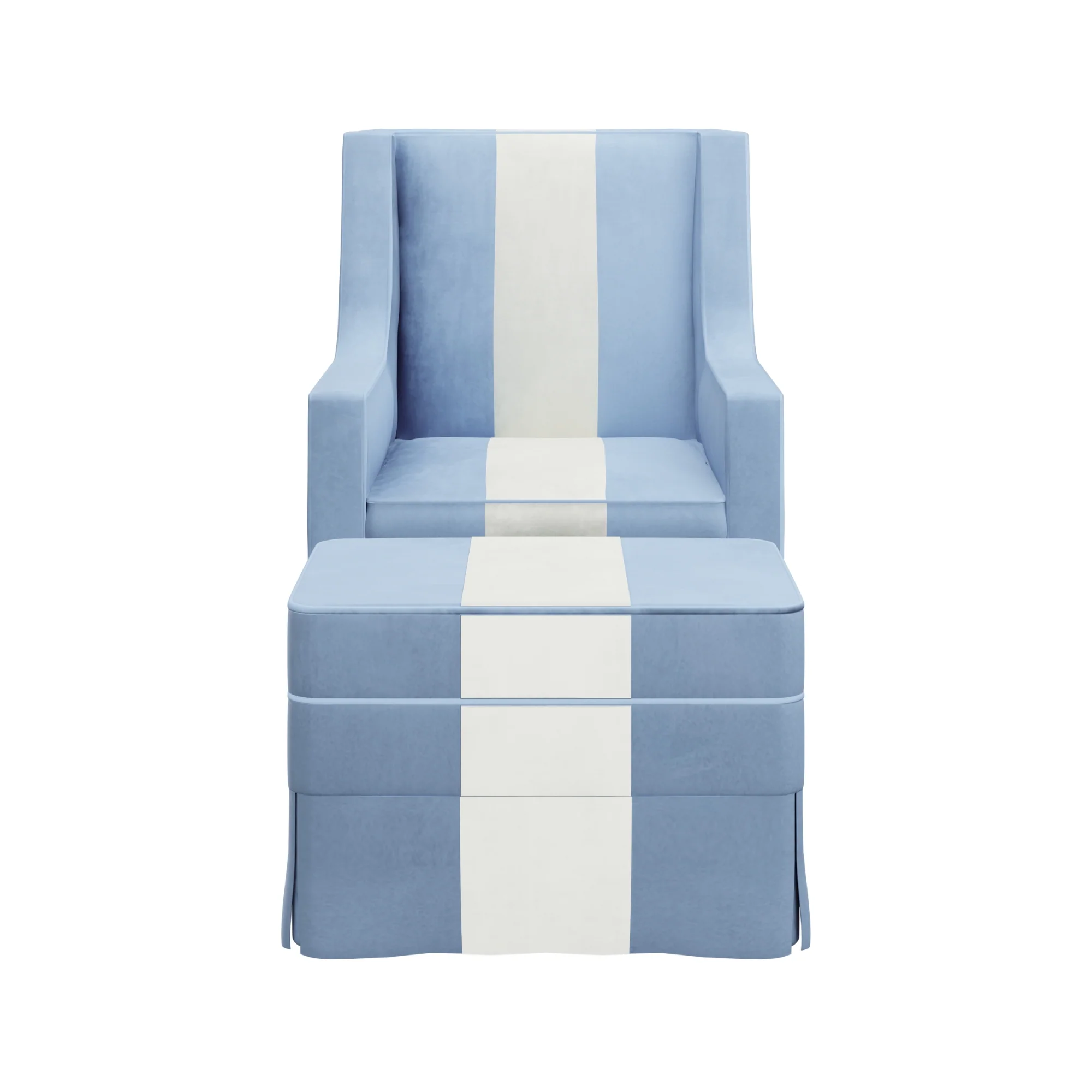 Custom Aveline Chair and Ottoman - Image 3