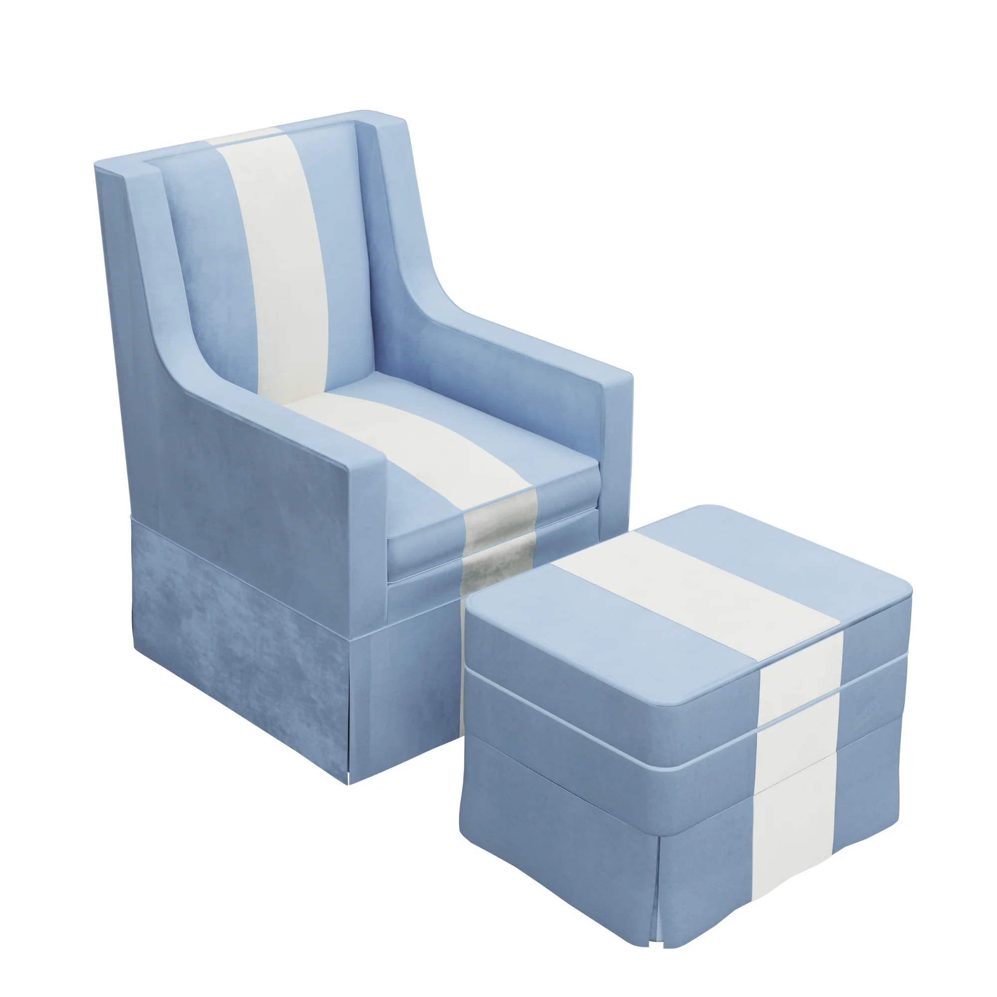 Custom Aveline Chair and Ottoman - Image 4