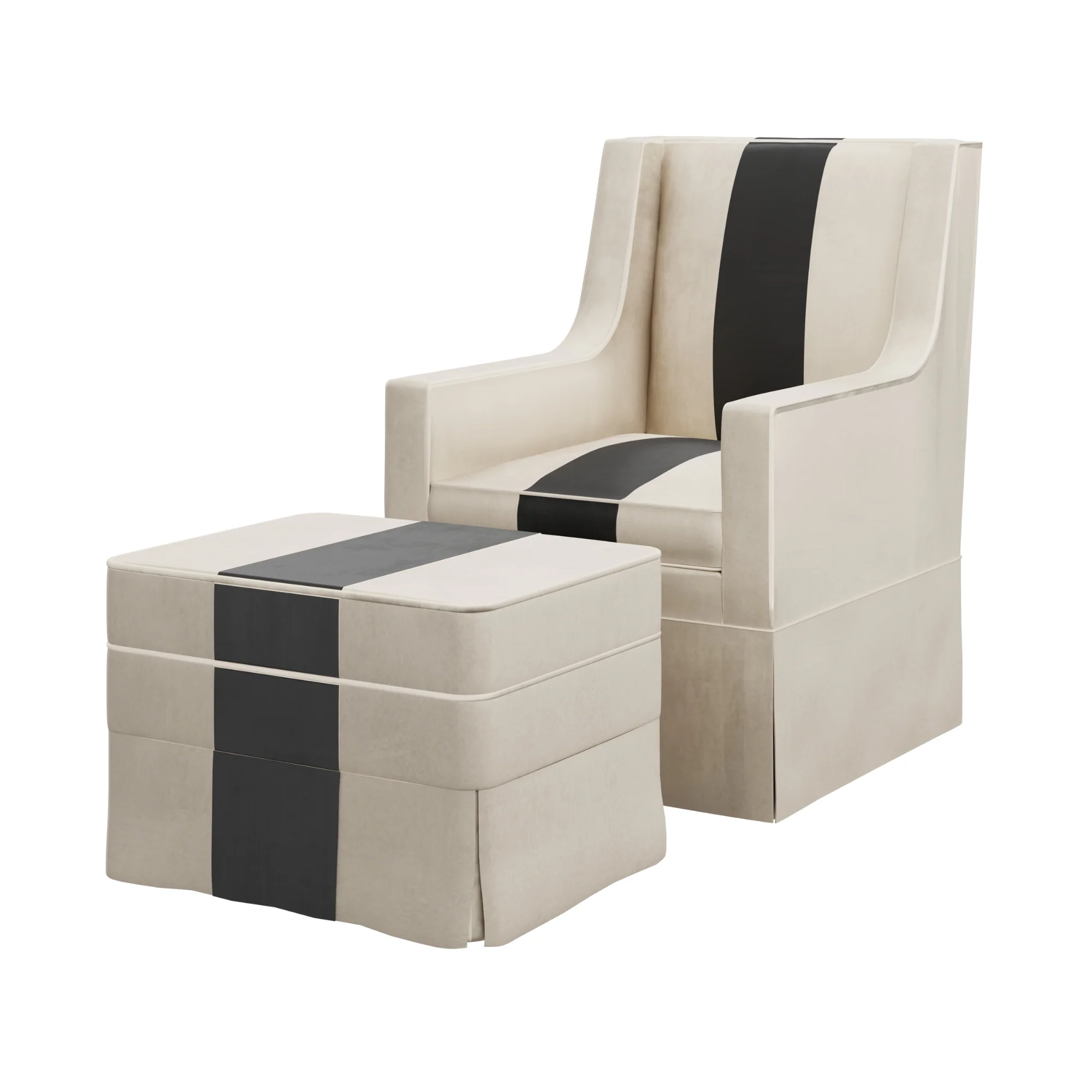 Custom Aveline Chair and Ottoman - Image 5