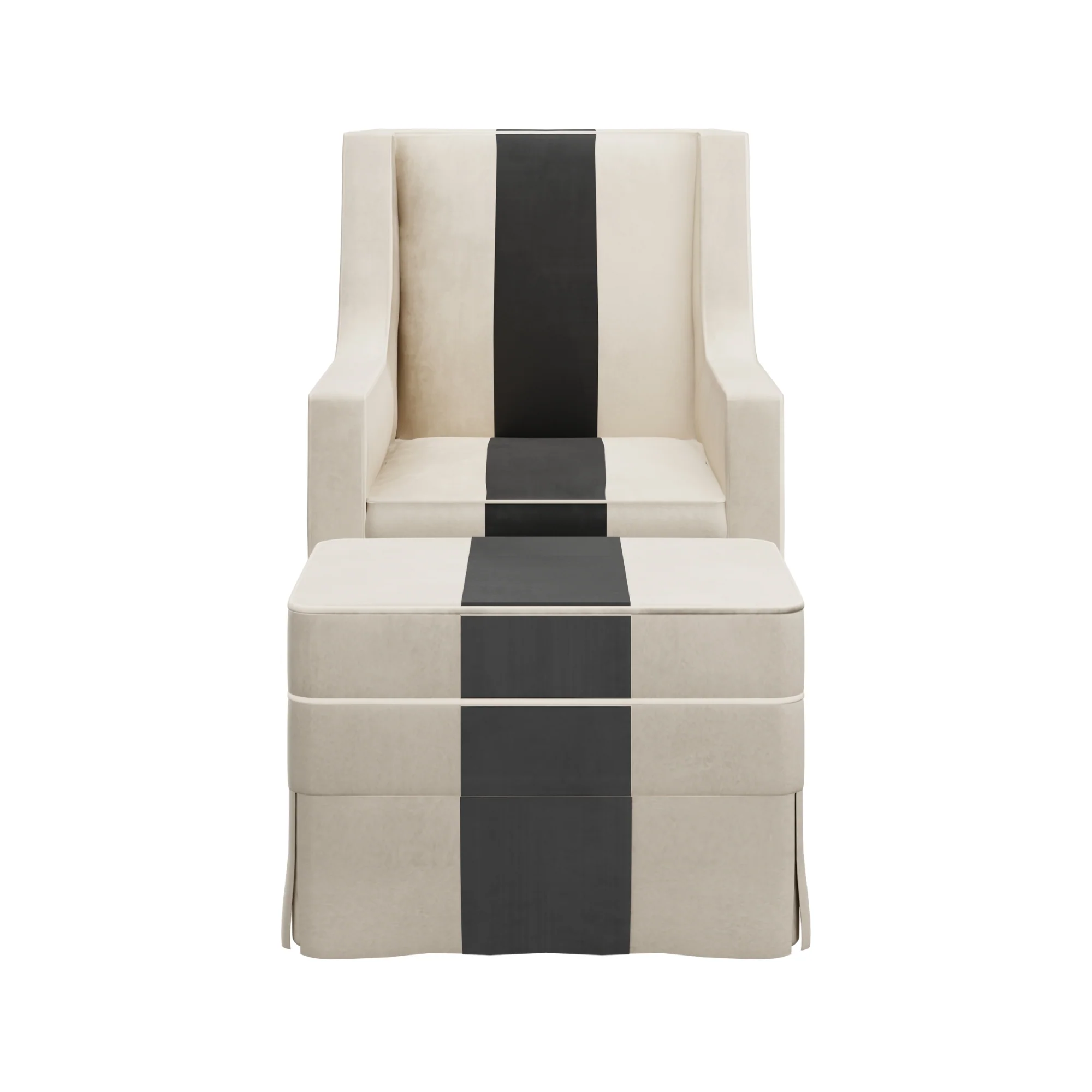 Custom Aveline Chair and Ottoman - Image 6