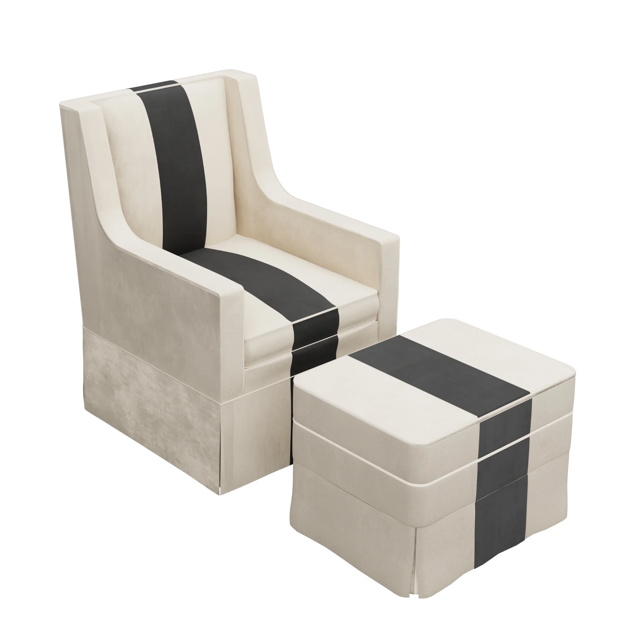 Custom Aveline Chair and Ottoman - Image 7
